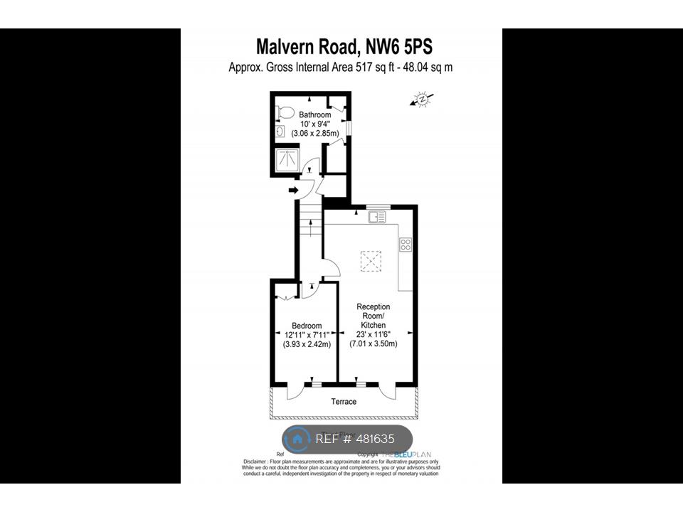1 Bedrooms Flat to rent in Malvern Road, London NW6