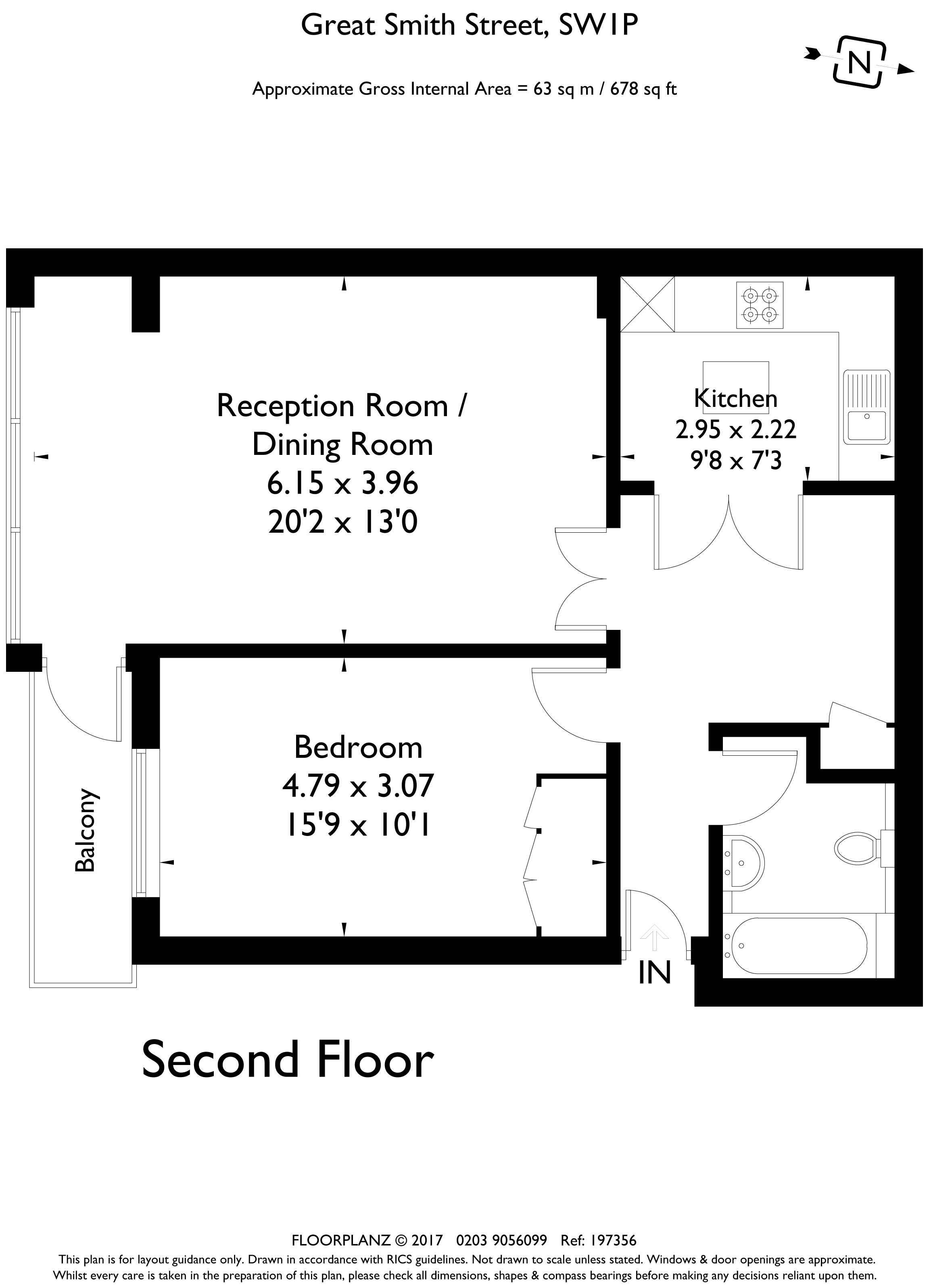 1 Bedrooms Flat to rent in Great Smith Street, London SW1P