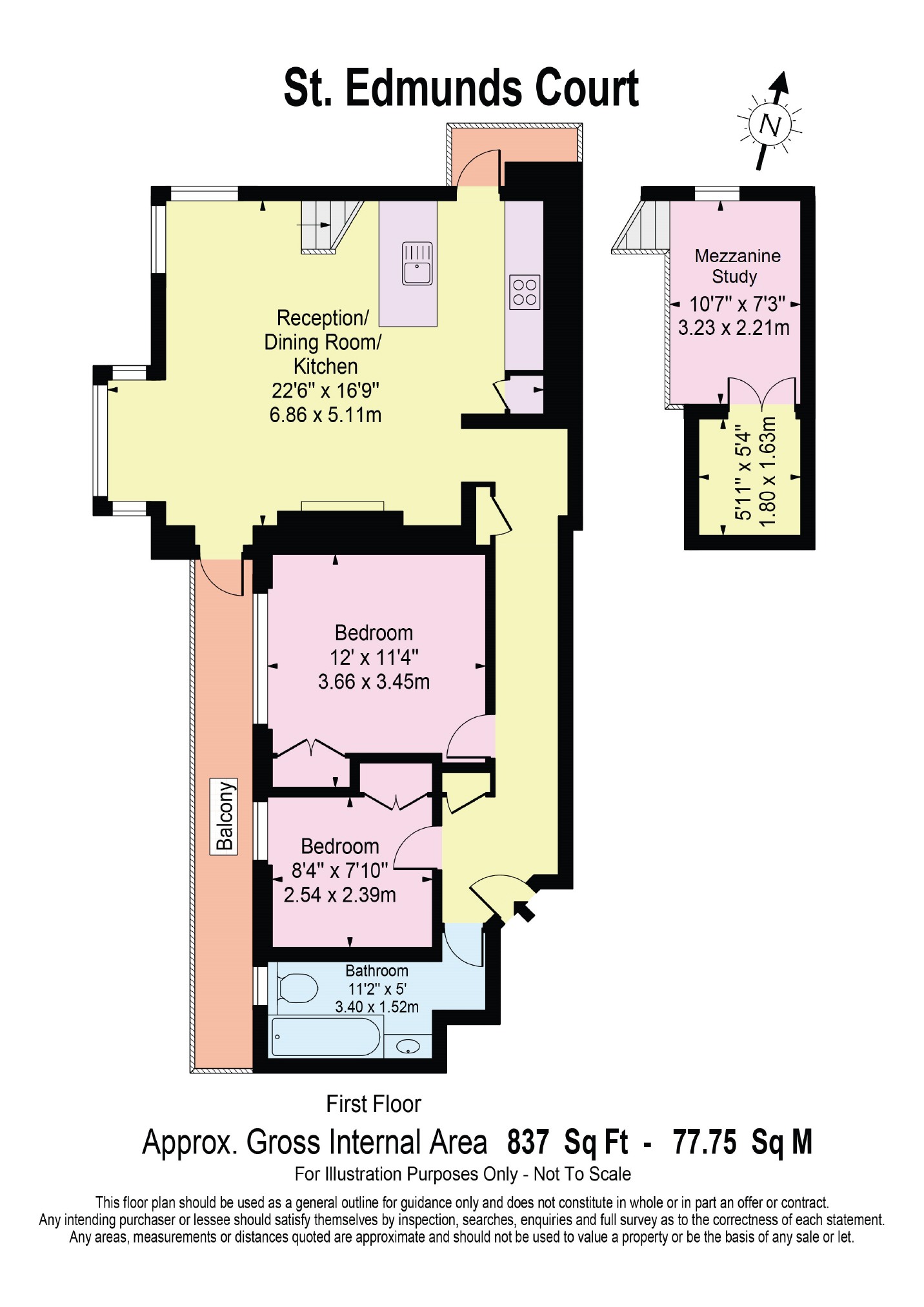 2 Bedrooms Flat to rent in St Edmunds Court, London NW8