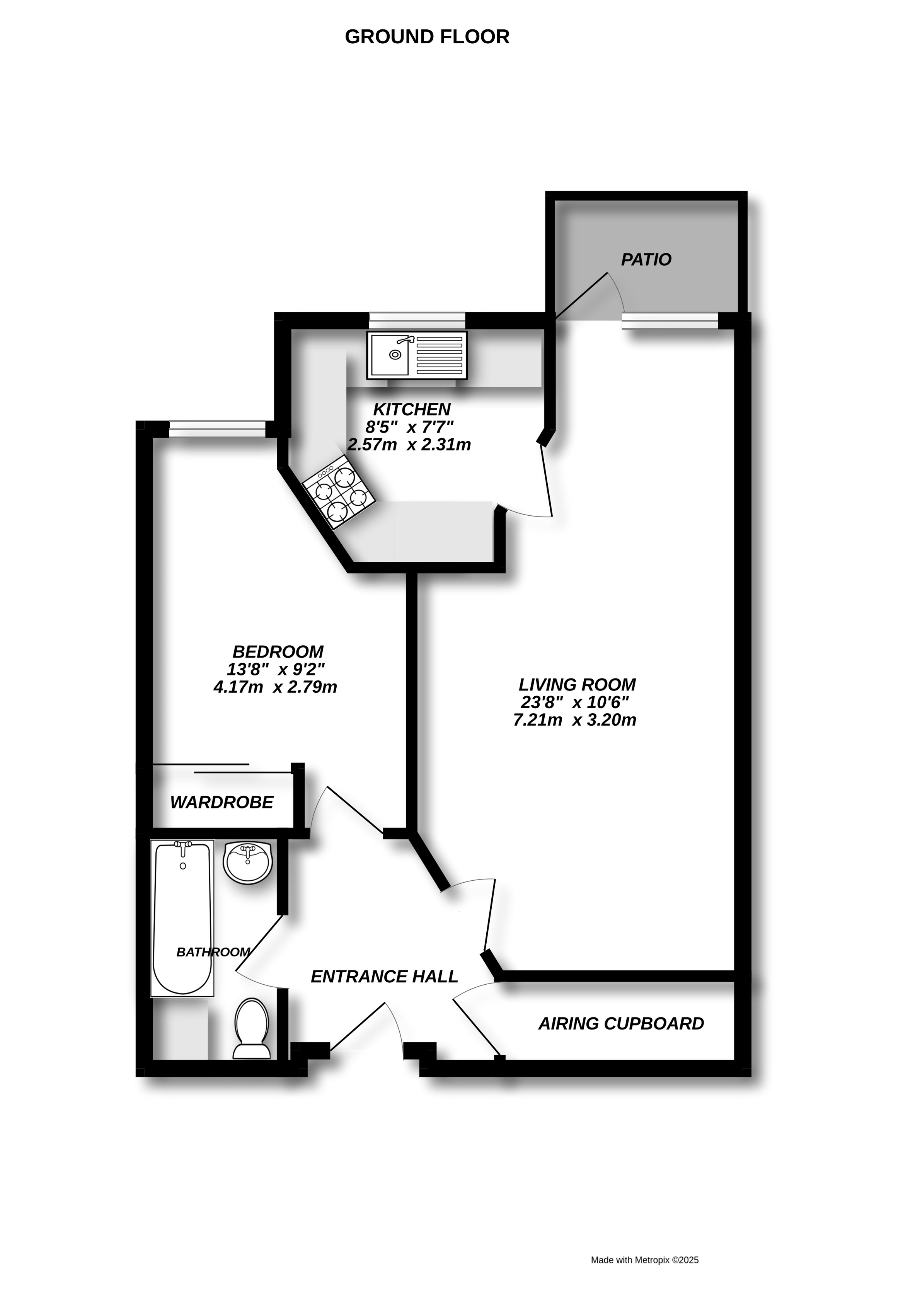 Flat 3, Fern Hill Lodge, 100, Victoria Road, Hampshire floorplan