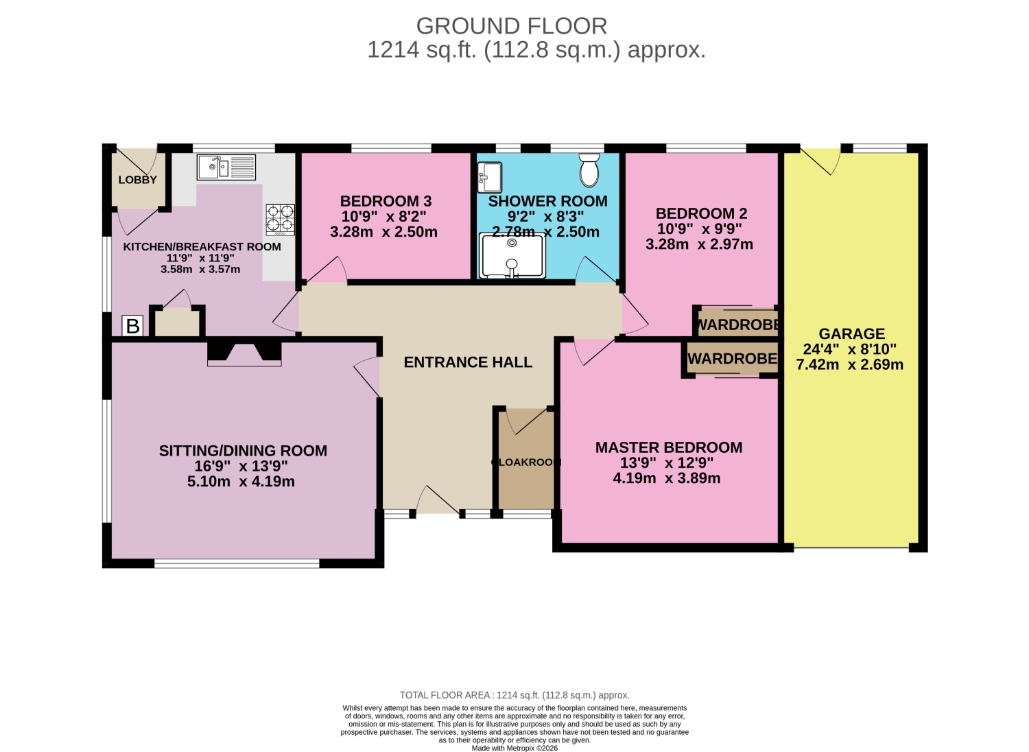 5, Maer Vale, Exmouth floorplan