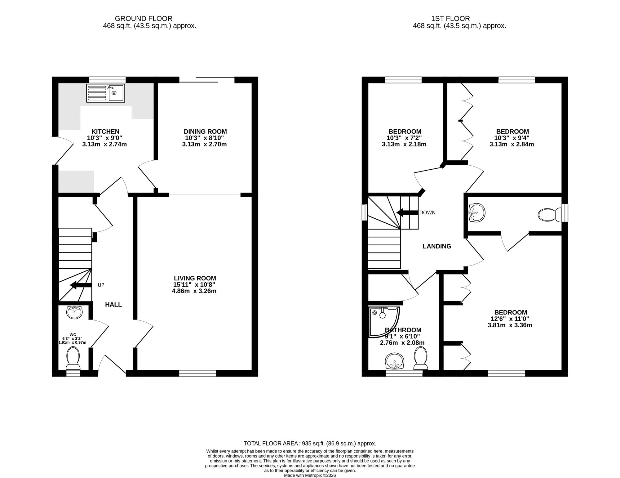 74 Coed Camlas, Pontypool floorplan