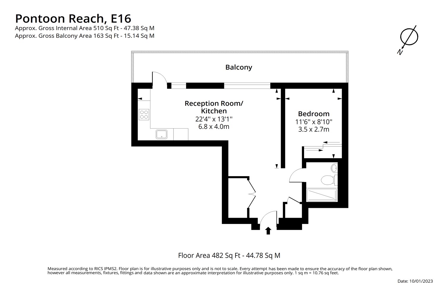 20, Flat 83, Thames Road, London floorplan