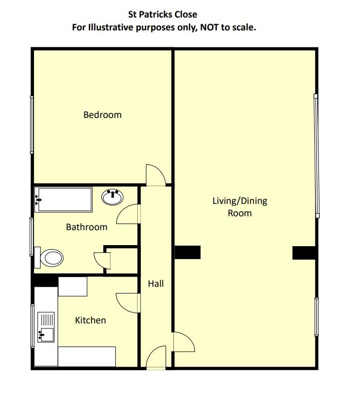 St. Patricks Close, Kings Heath, Birmingham B14, 1 bedroom flat for