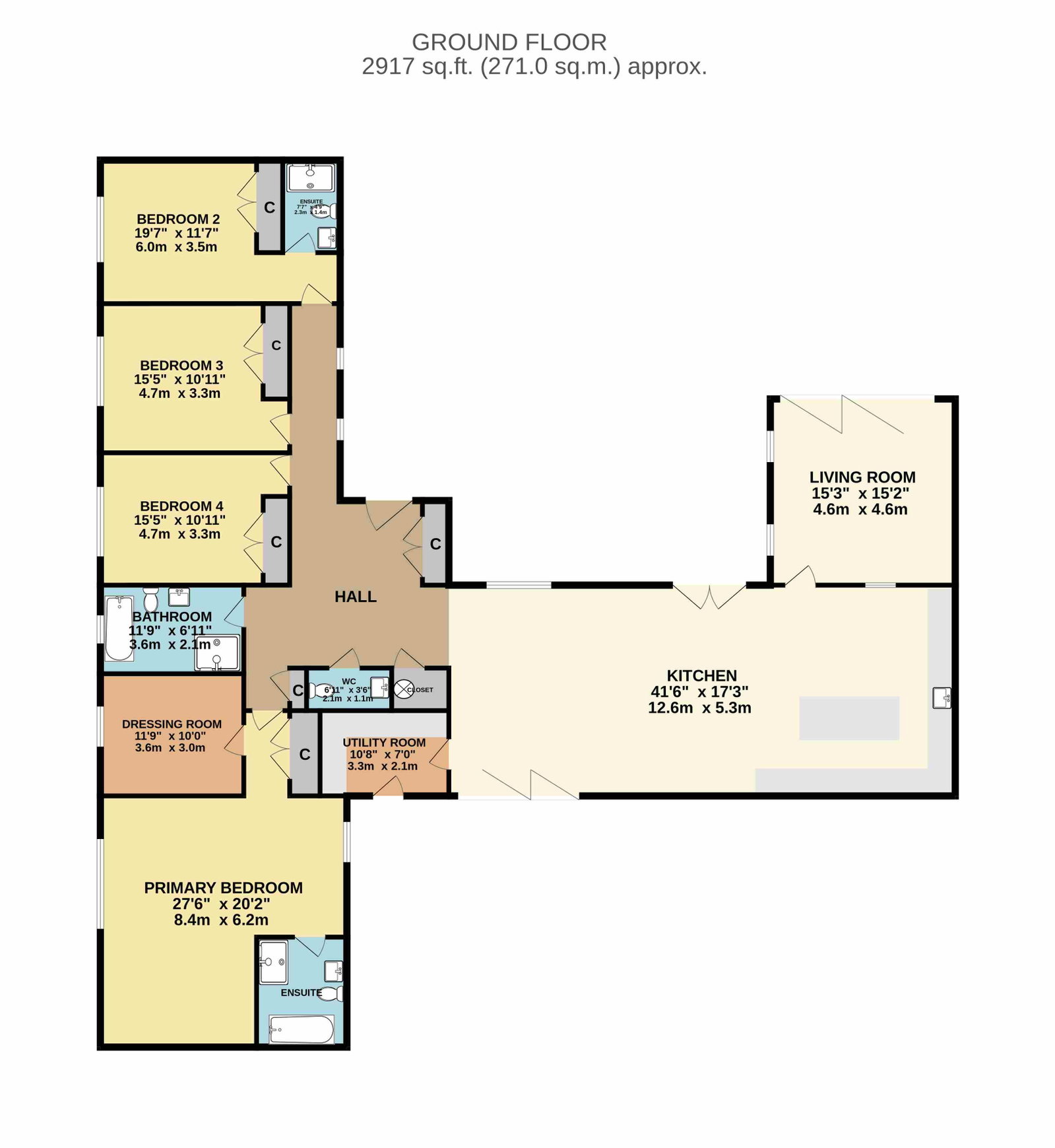 The Bungalow, Coldham Bank, March floorplan