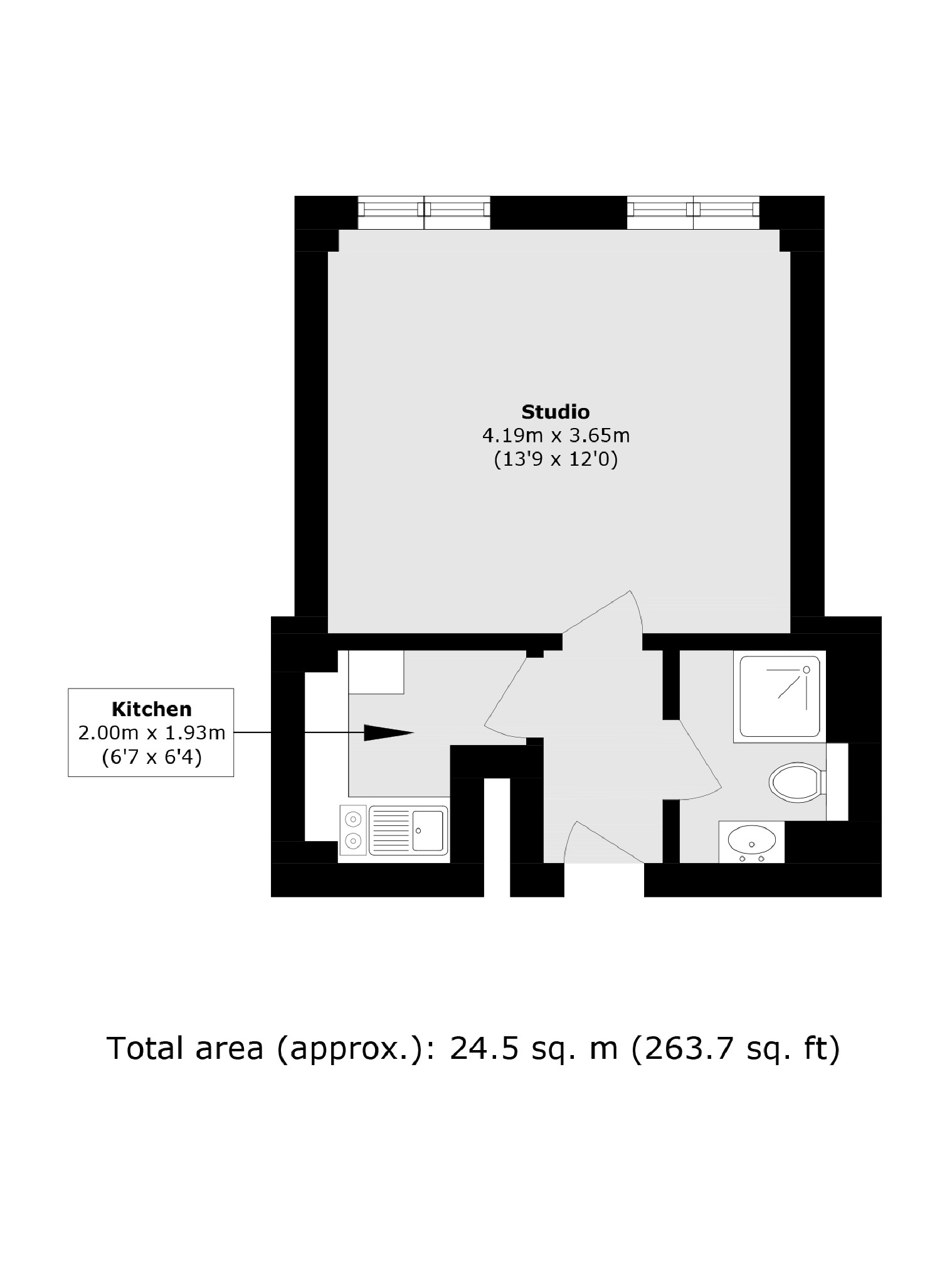 Flat 56, Kings Court, Hamlet Gardens, London floorplan