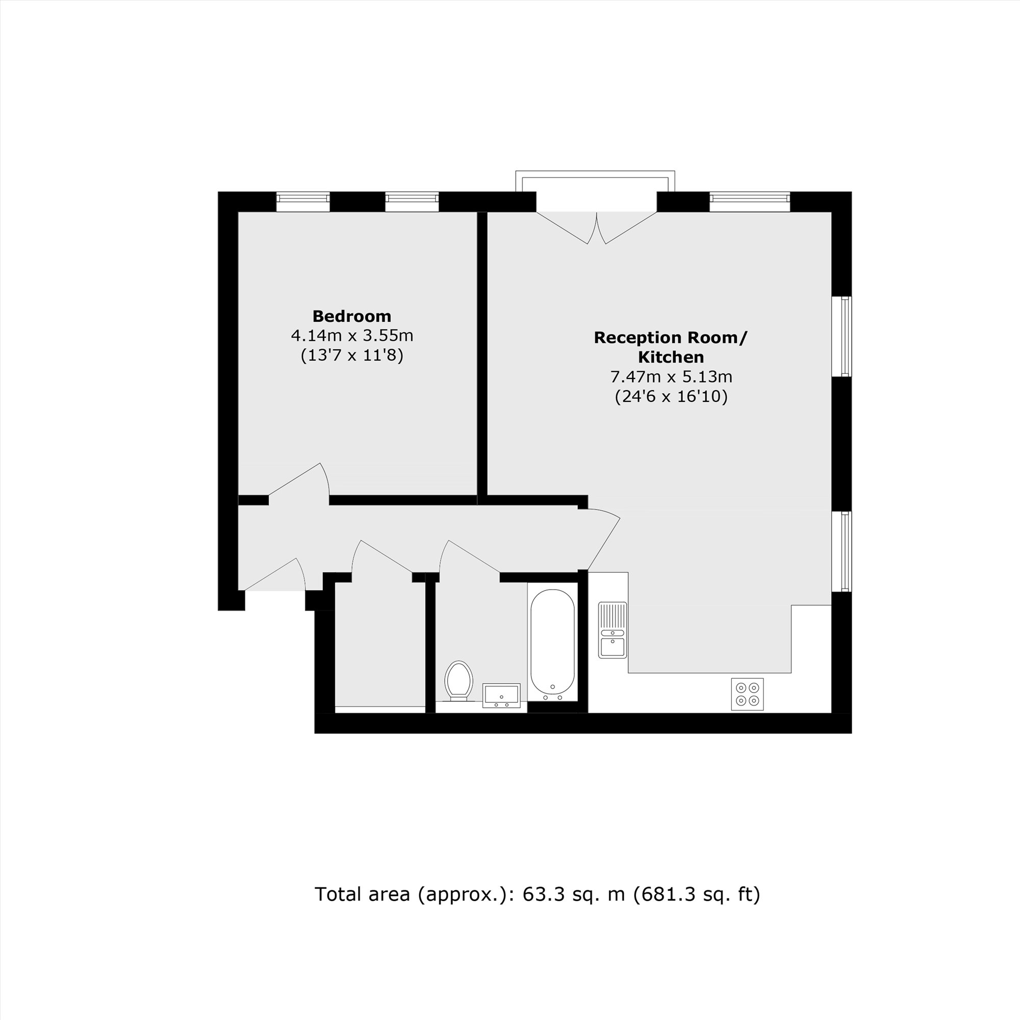 Flat 9, Peakes House, 1, Cairns Avenue, London floorplan