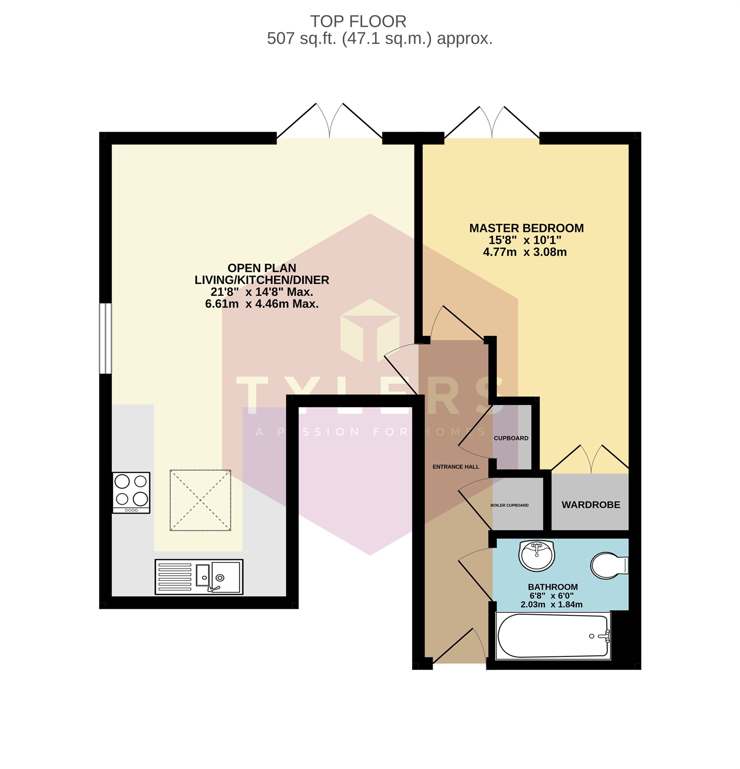 Flat 13, 11, High Street, Cambridge floorplan