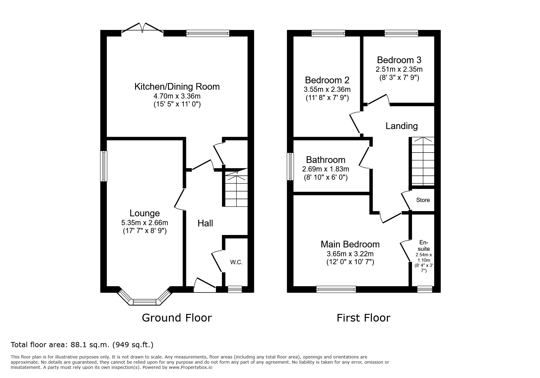 2, Yr Hendy, Wrexham floorplan