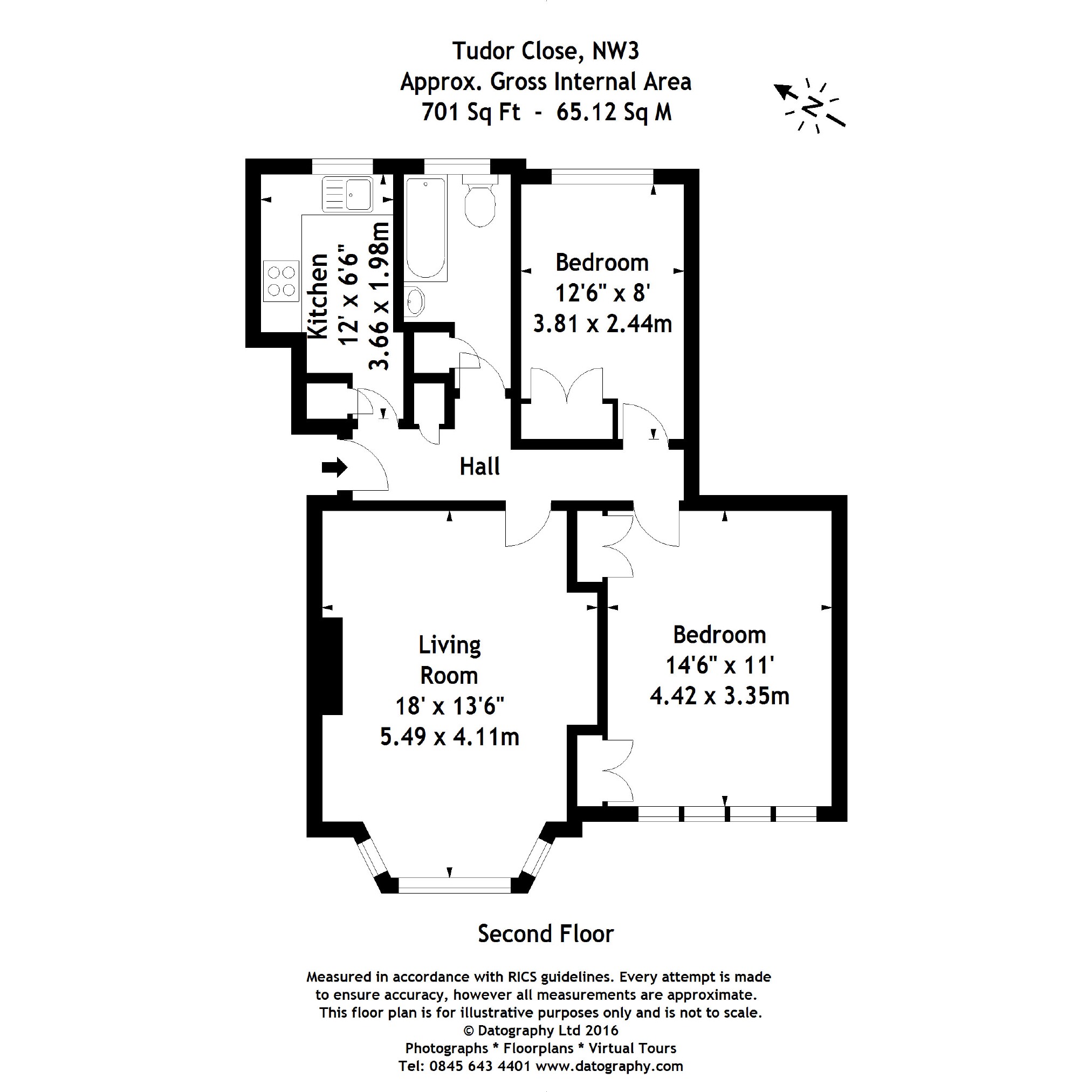 2 Bedrooms Flat to rent in Tudor Close, Belsize Park, London NW3