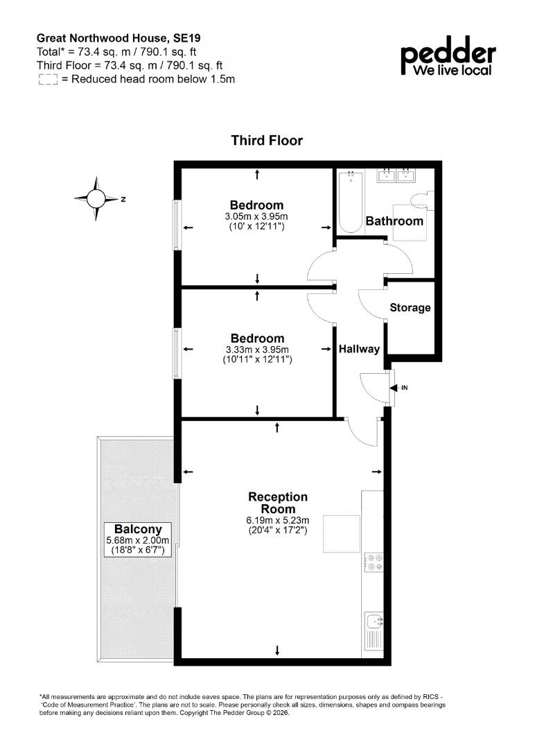 9 Great Northwood House, Crown Dale, London floorplan