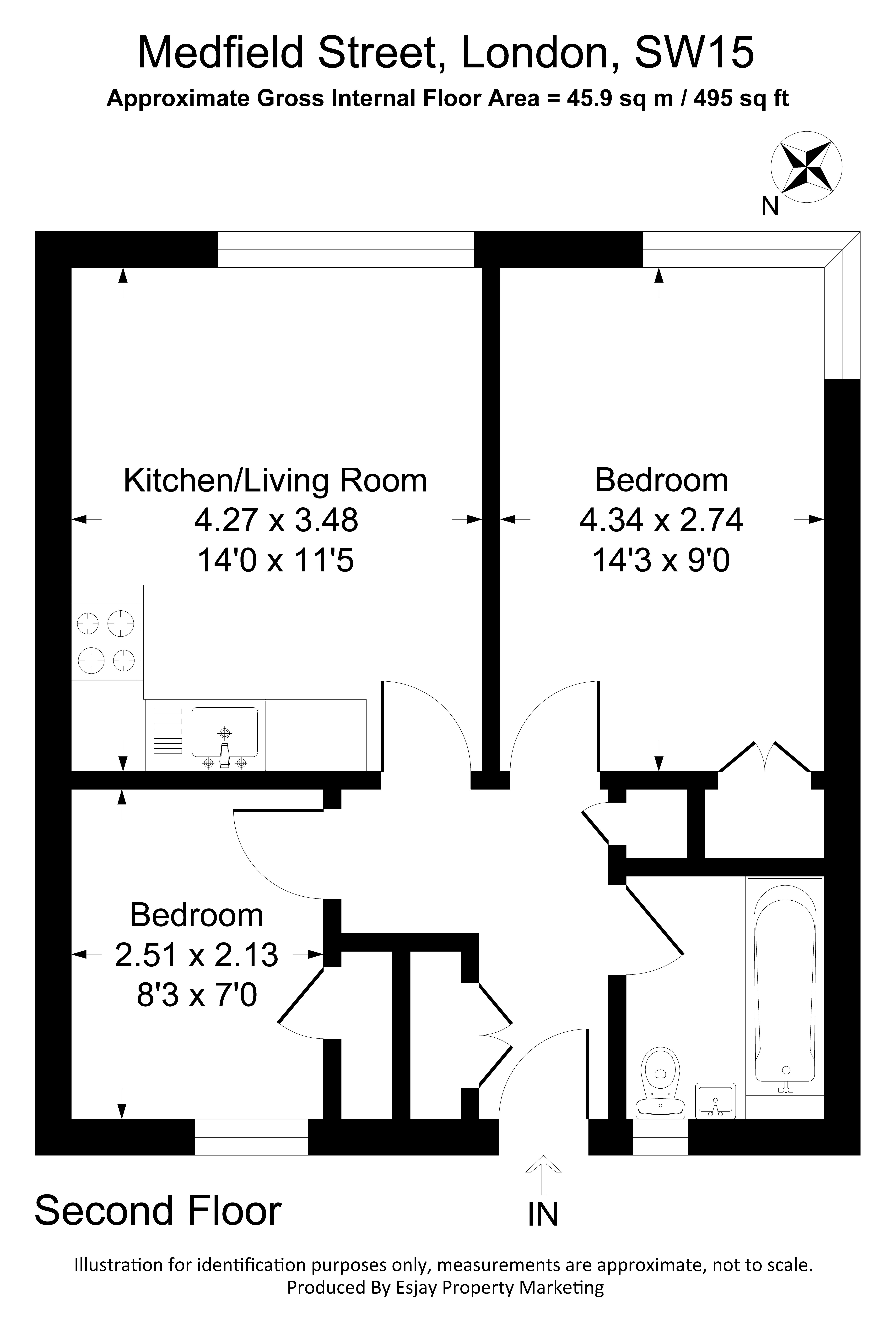 9,, Medfield Street, London floorplan