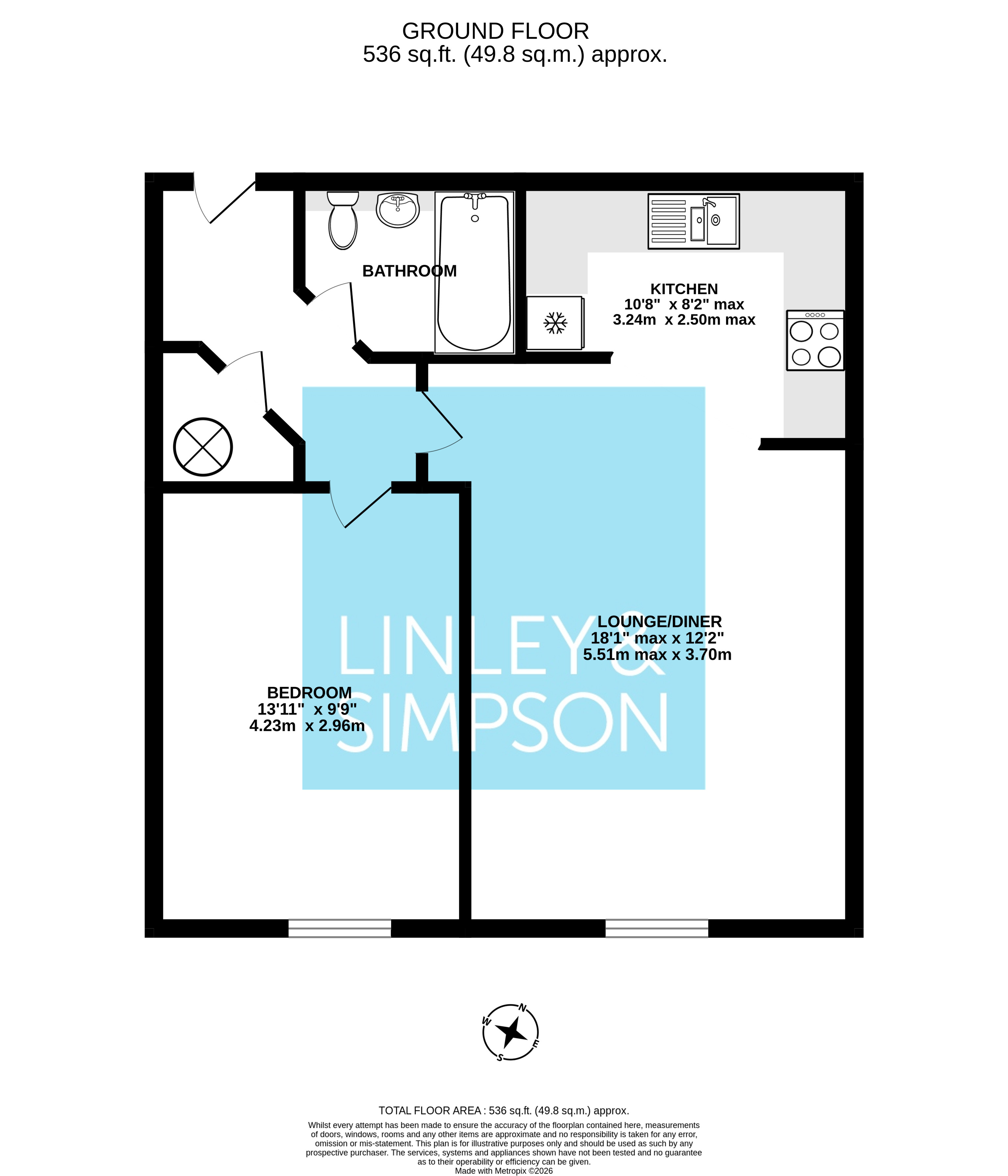 3,, Trafalgar House, York floorplan