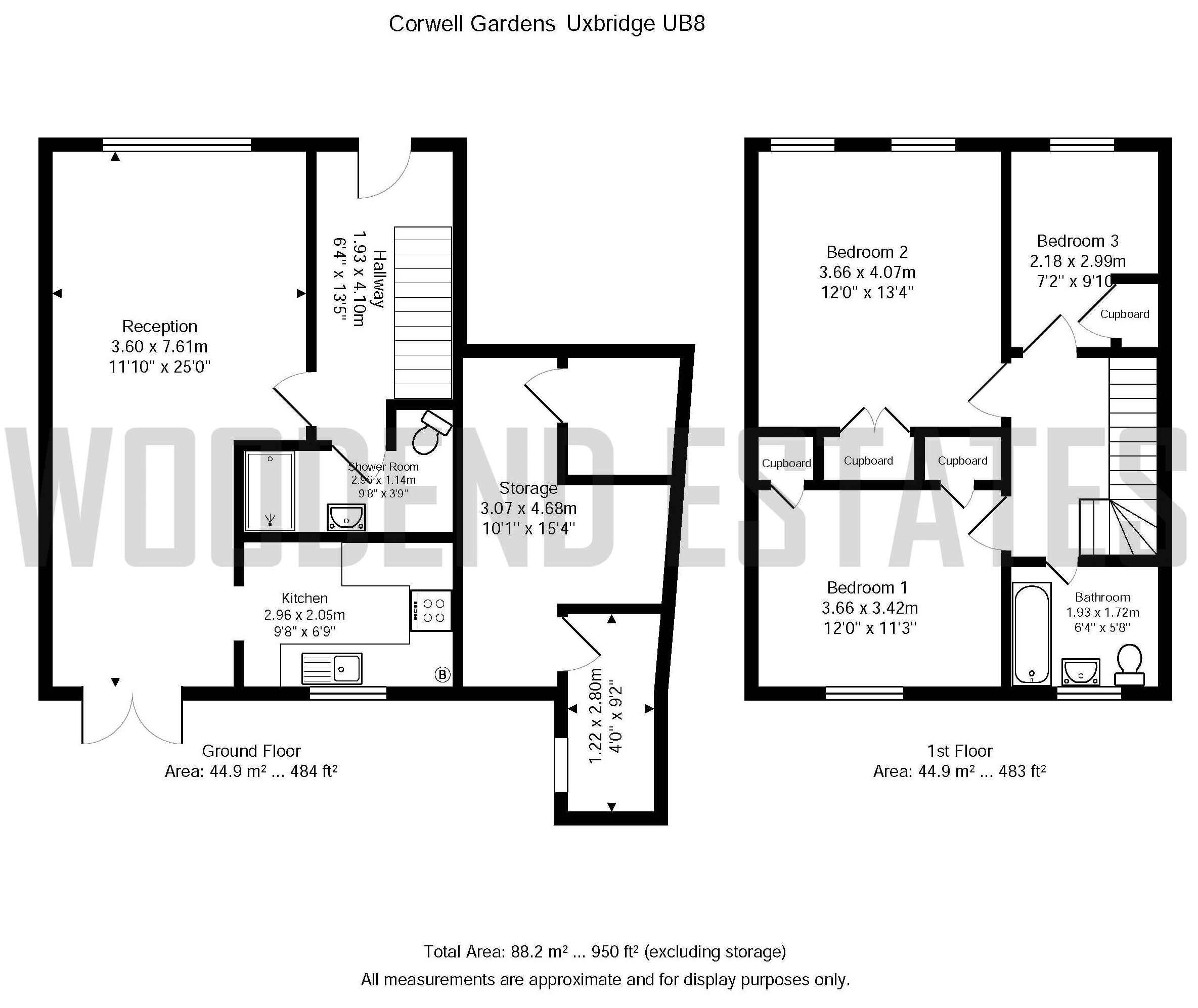 3 Bedrooms Semi-detached house for sale in Corwell Gardens, Uxbridge UB8