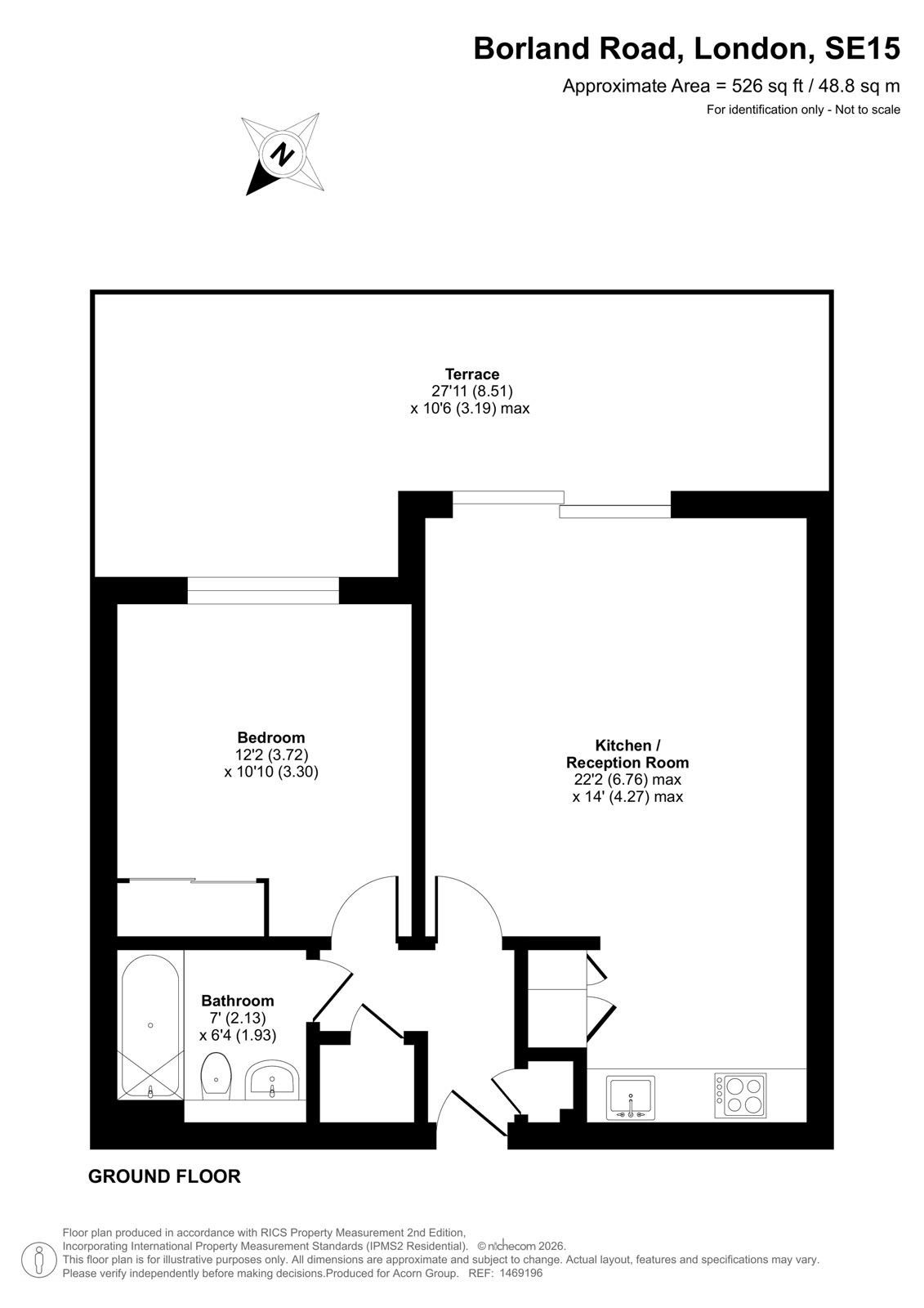 Flat 1, Alpha House, 31, Borland Road, London floorplan