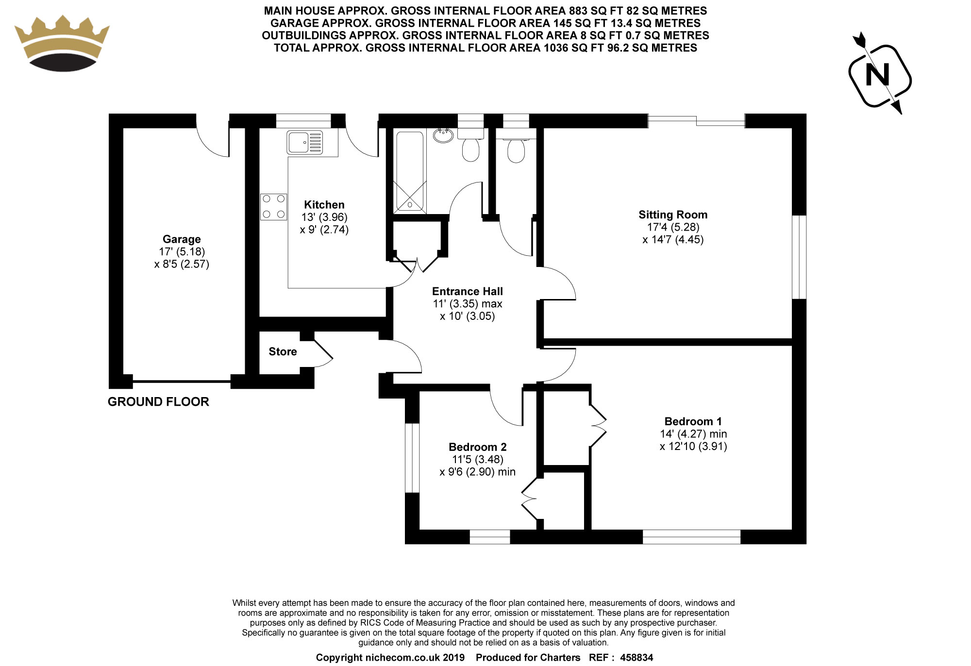 2 Bedrooms Link-detached house to rent in Mayfield, Rowledge, Farnham, Surrey GU10