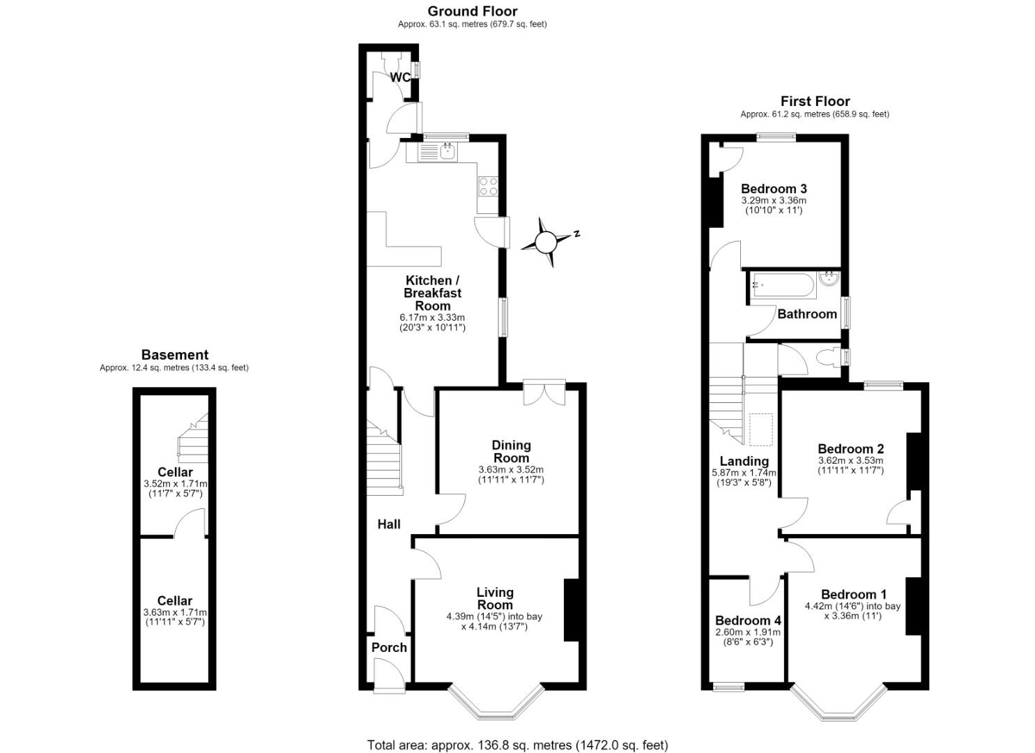 82, Mawson Road, Cambridge floorplan