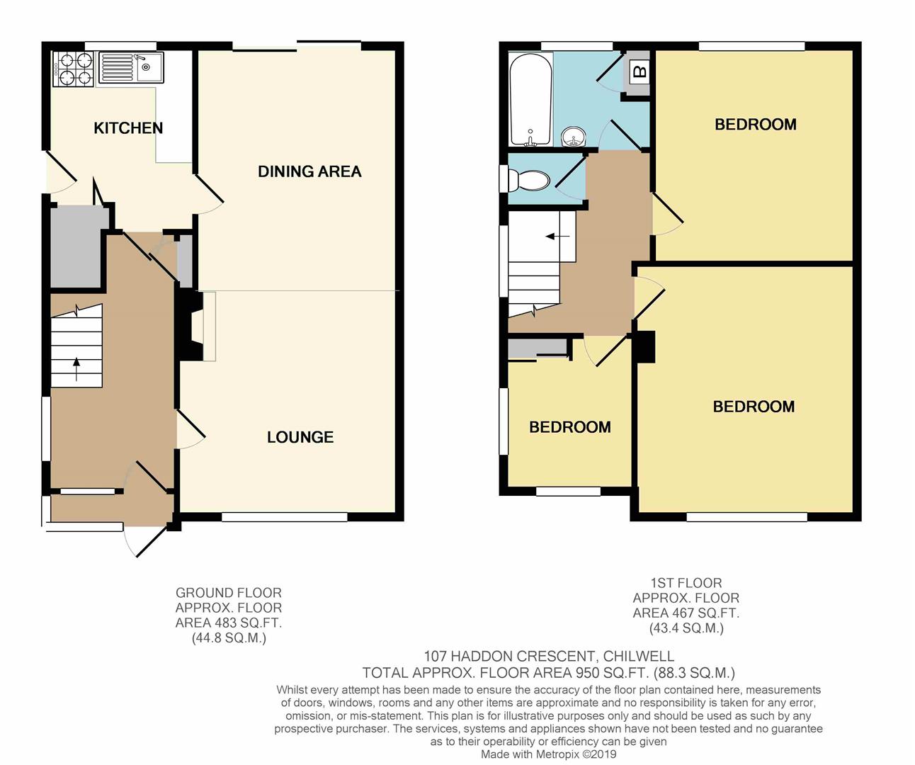 3 Bedrooms Semi-detached house for sale in Haddon Crescent, Chilwell, Nottingham NG9