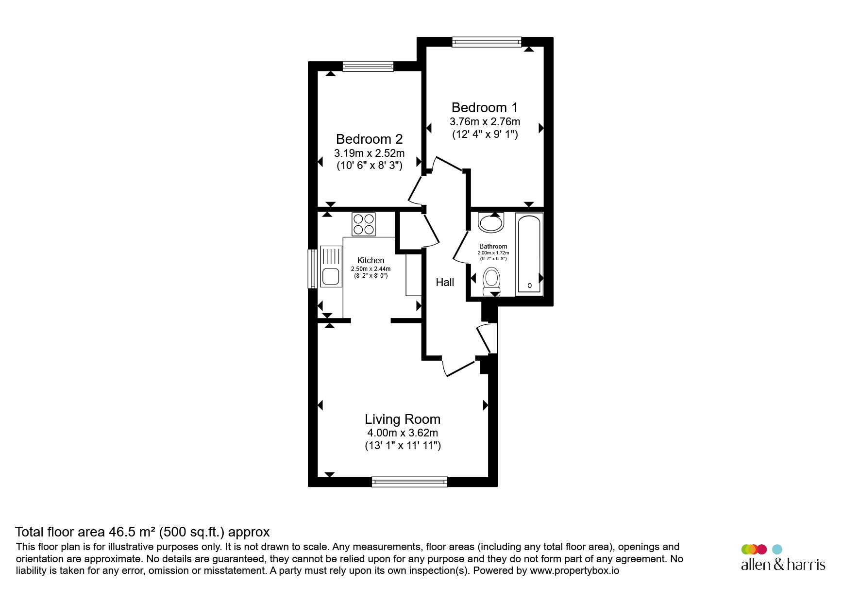 Flat 1, Rugby House, 1, Twickenham Close, Swindon floorplan