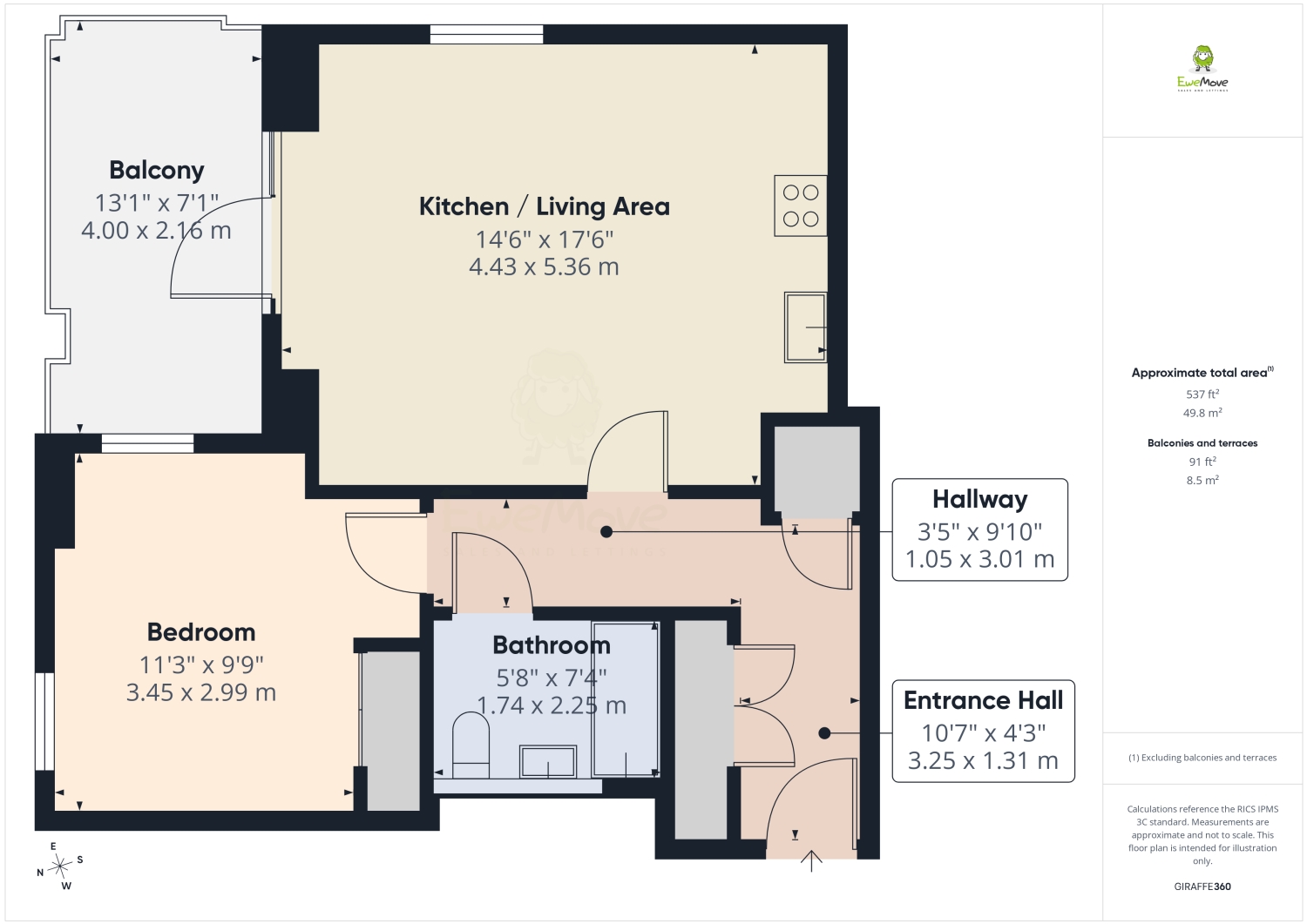 Flat 65, Crane Court, 2 Kite Close, London floorplan