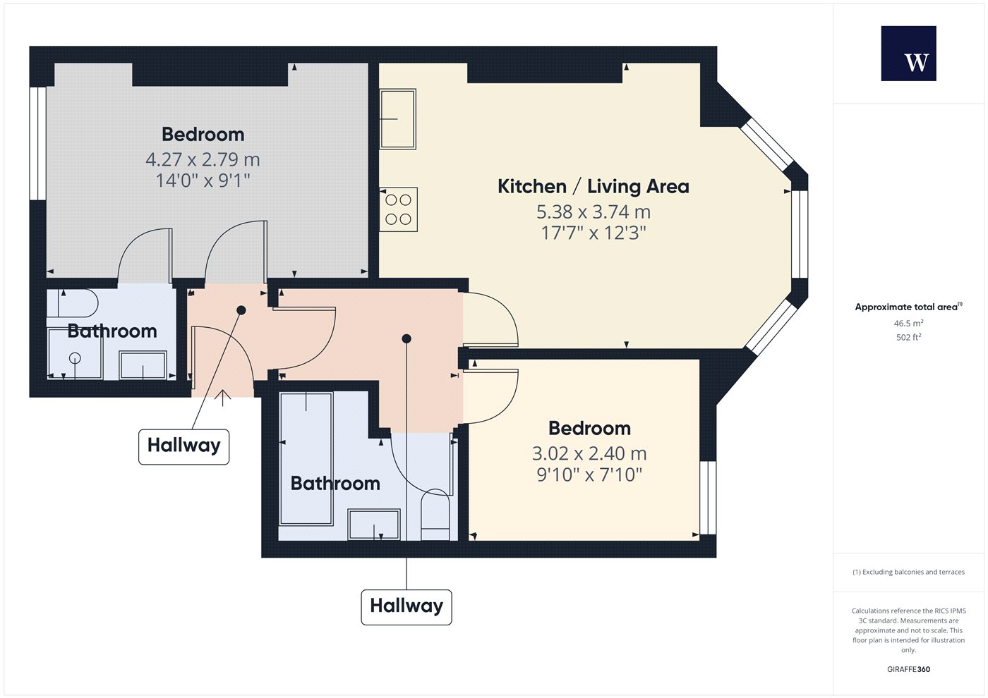Flat 3, 27, Tierney Road, London floorplan