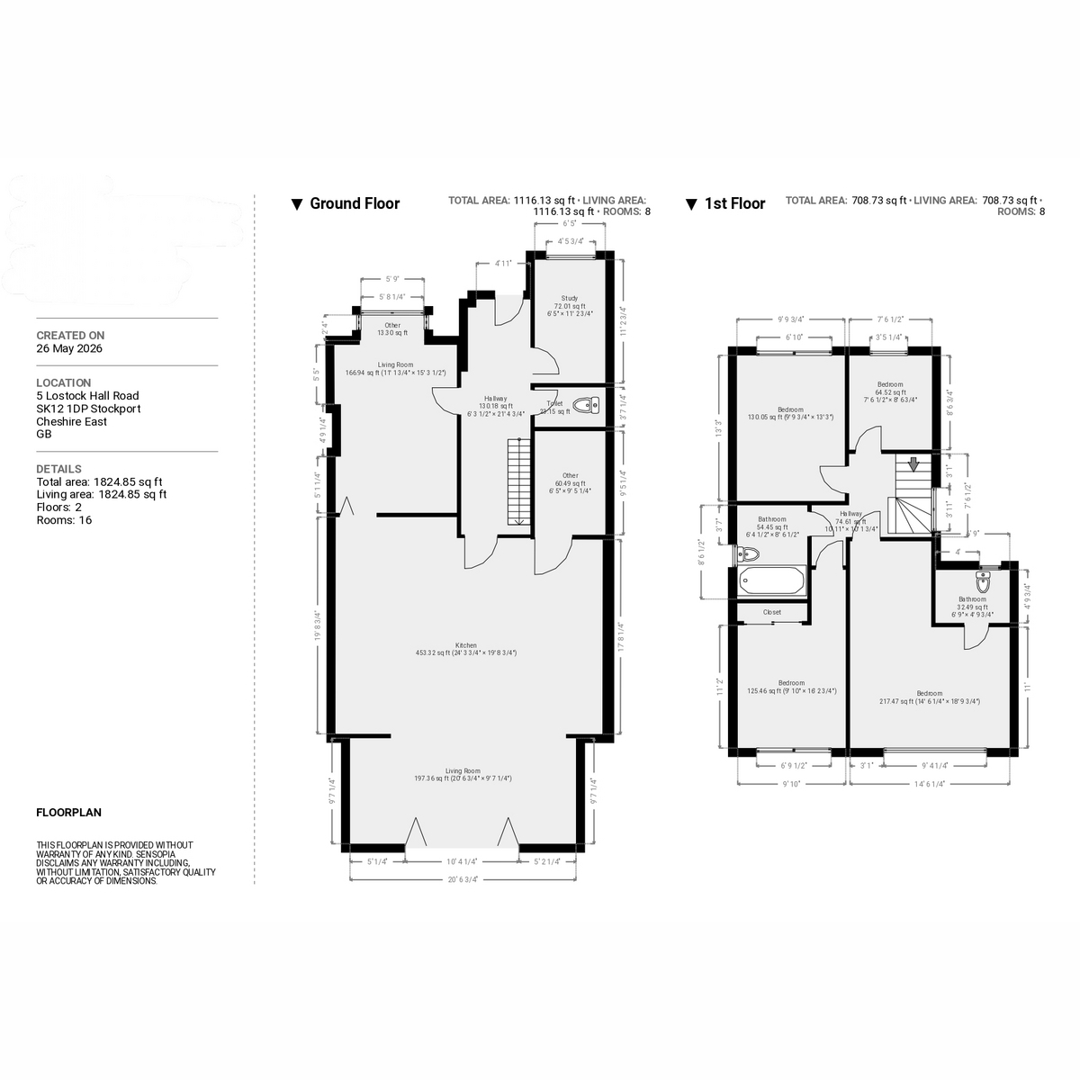 5, Lostock Hall Road, Poynton floorplan