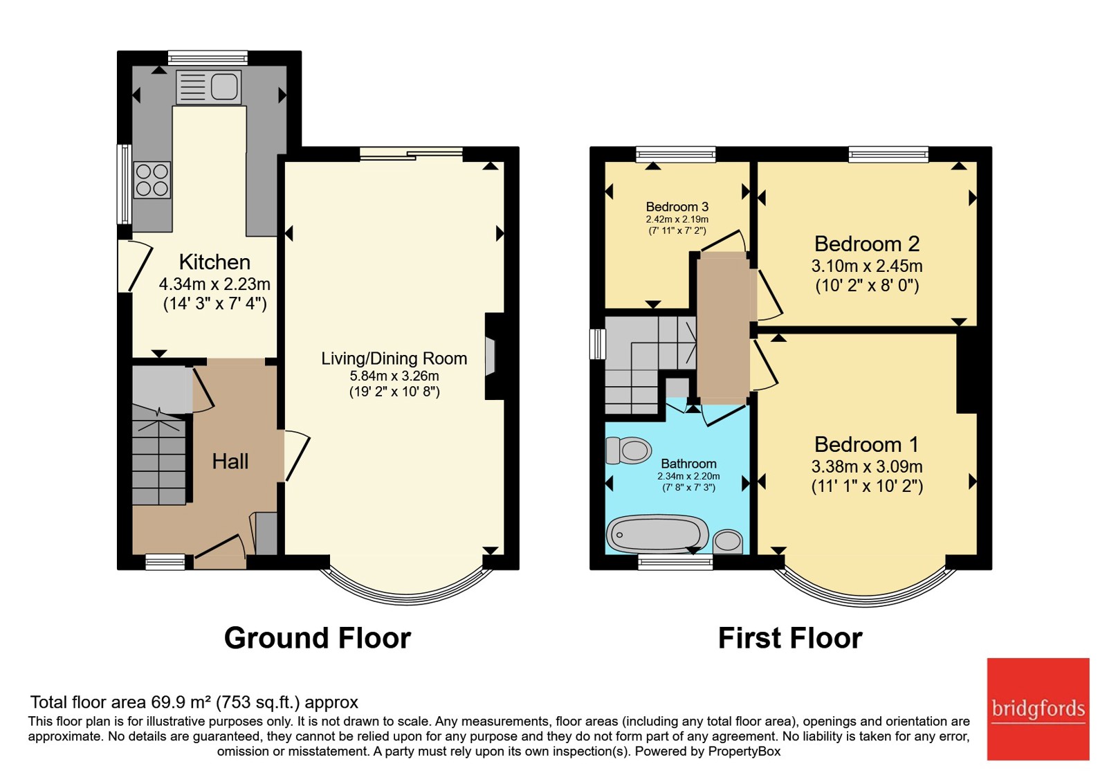 44, Bedford Road, Cheshire floorplan
