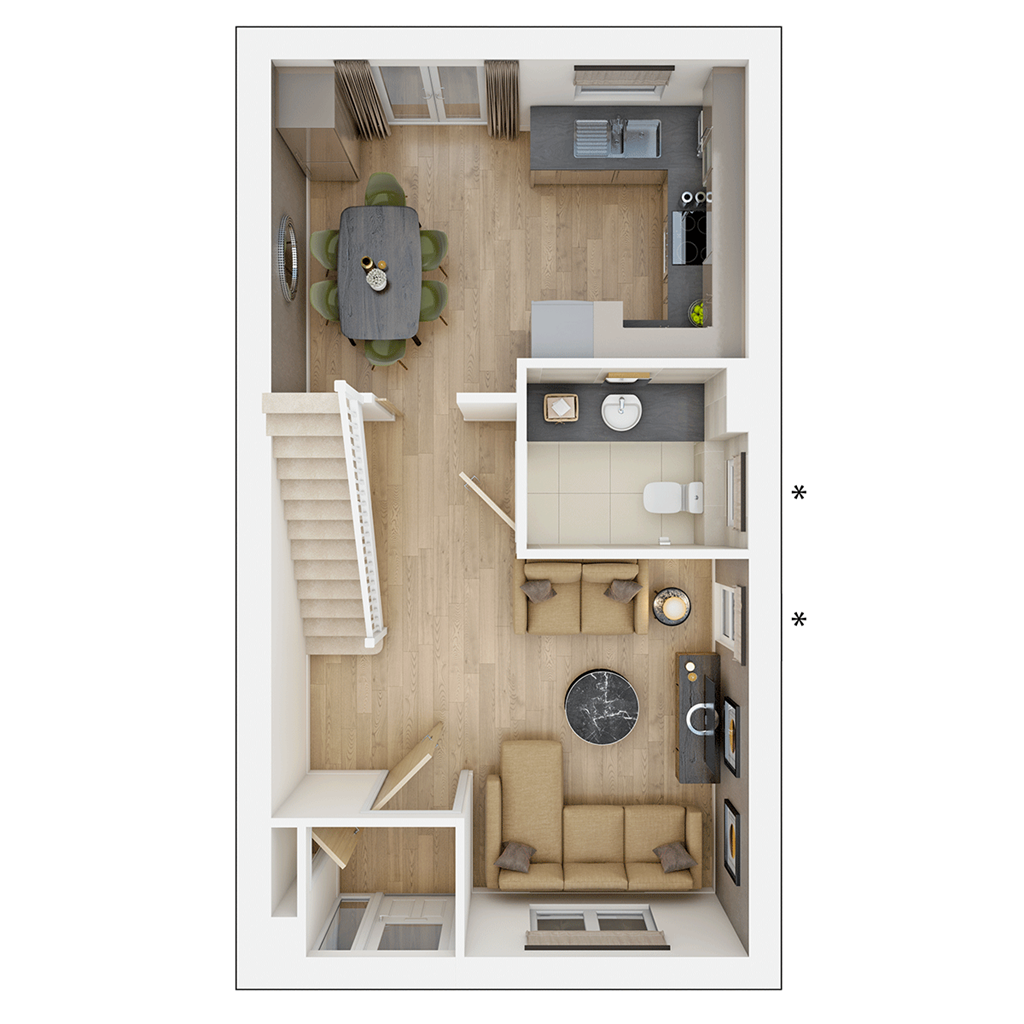 The Brambleford - Plot 229, Waterside Gardens, Grange Road, Sutton Stop, Coventry floorplan
