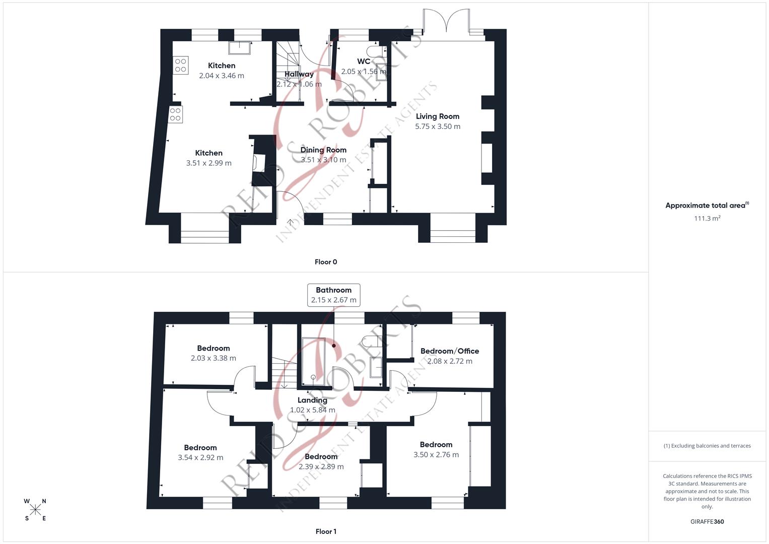 3, Wesley Place, Mold floorplan