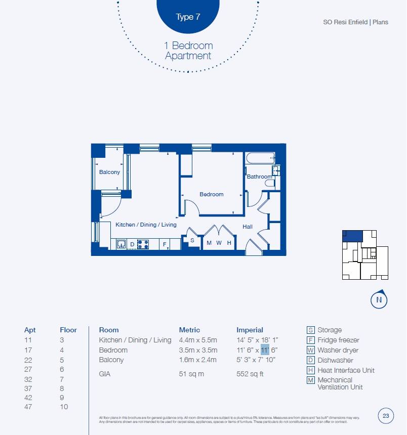 Enfield, Enfield floorplan