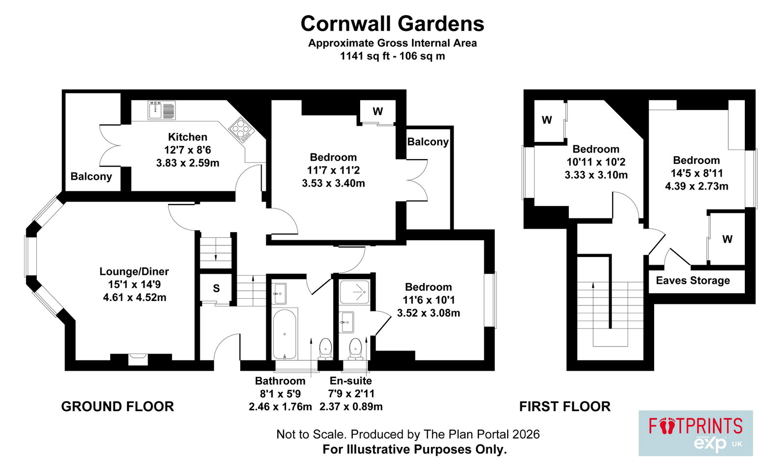 1a, Cornwall Gardens, Margate floorplan