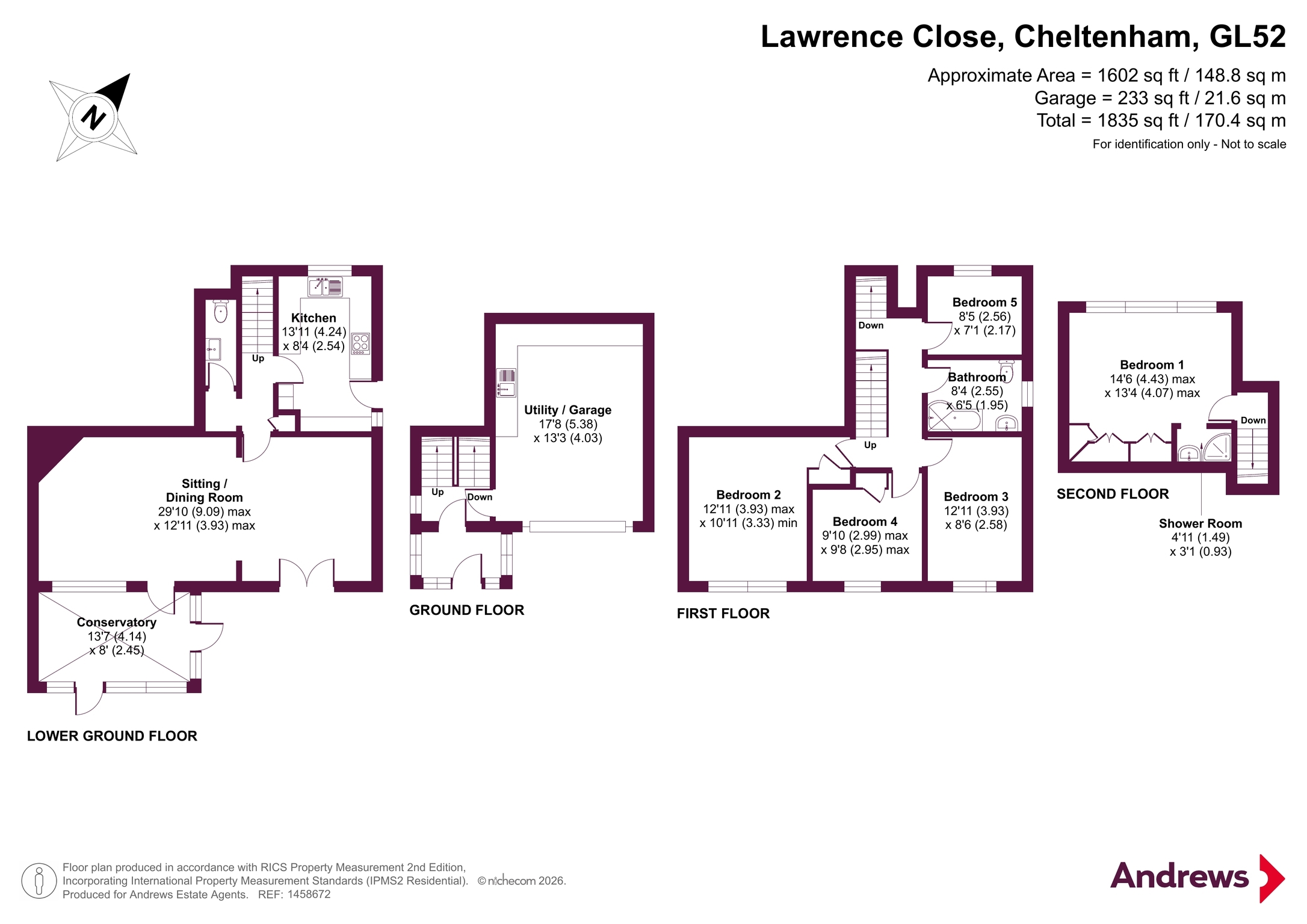 17, Lawrence Close, Cheltenham floorplan