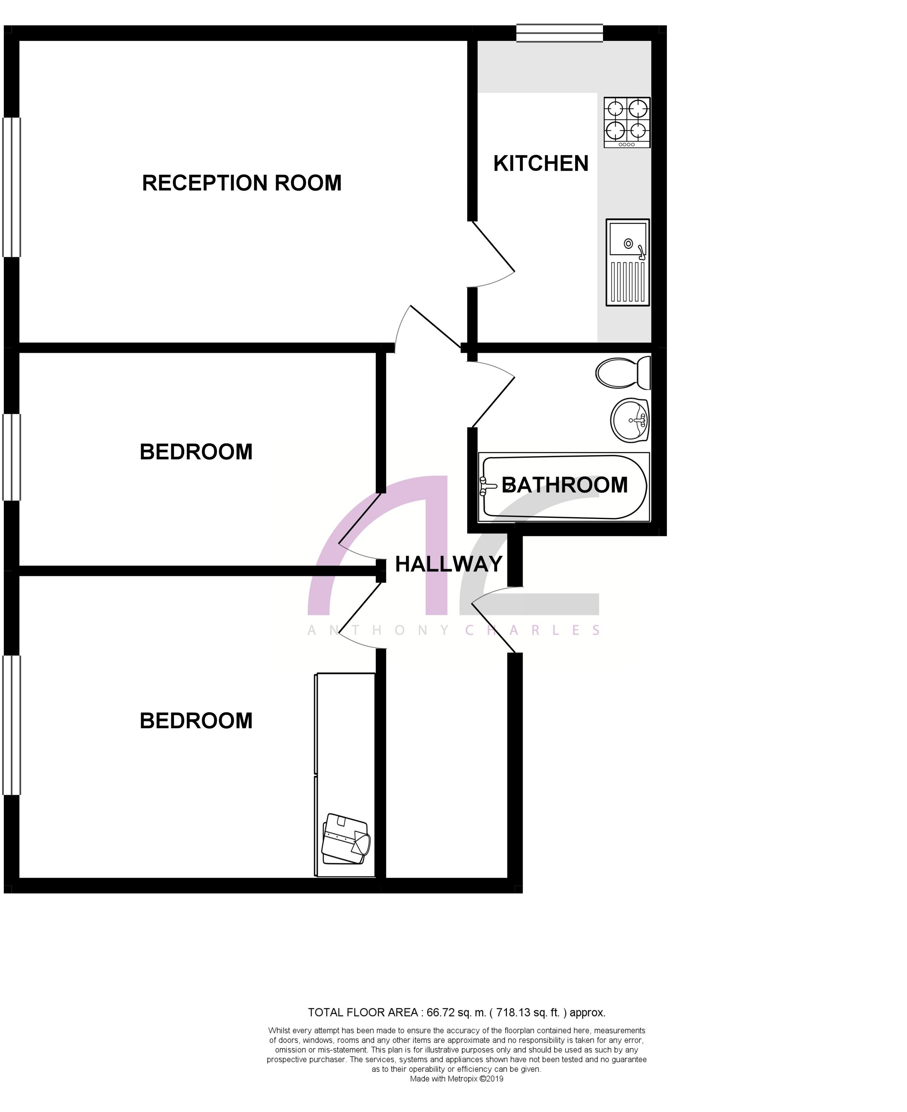 2 Bedrooms Flat to rent in Adamsrill Close, Enfield EN1