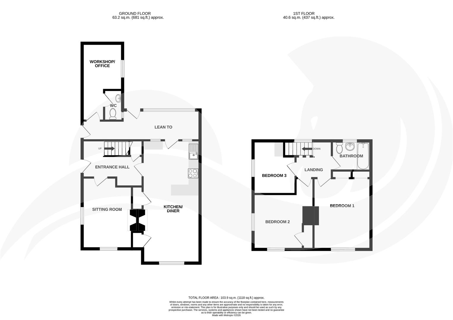 2 Crown Cottages, Cleve Hill, Faversham floorplan