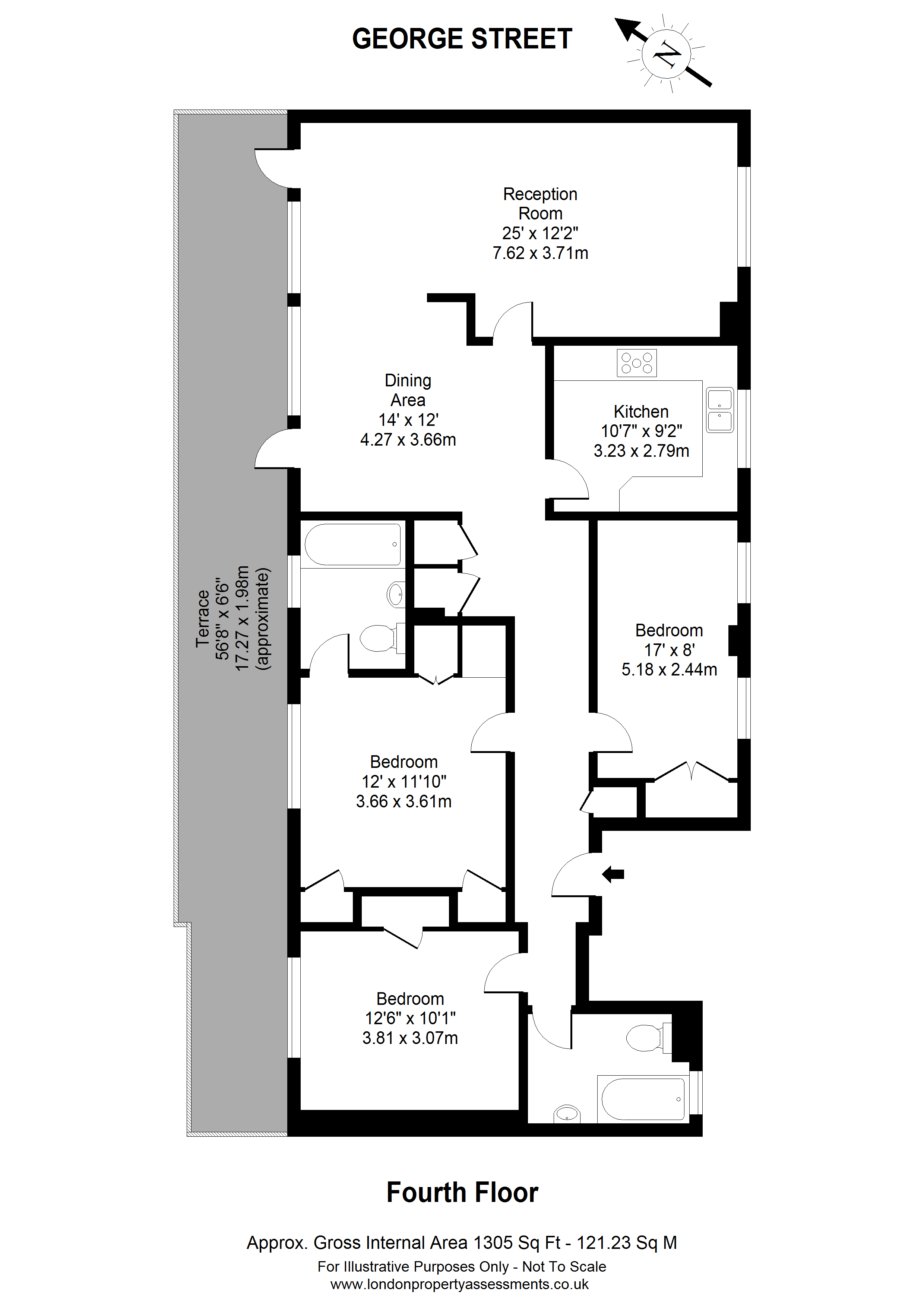 3 Bedrooms Flat to rent in 67-69 George Street, London W1U