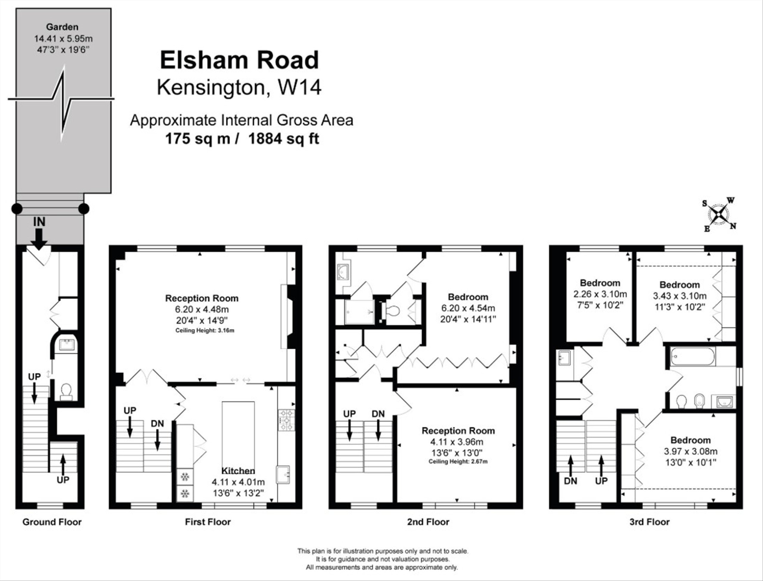 10B, Elsham Road, London floorplan