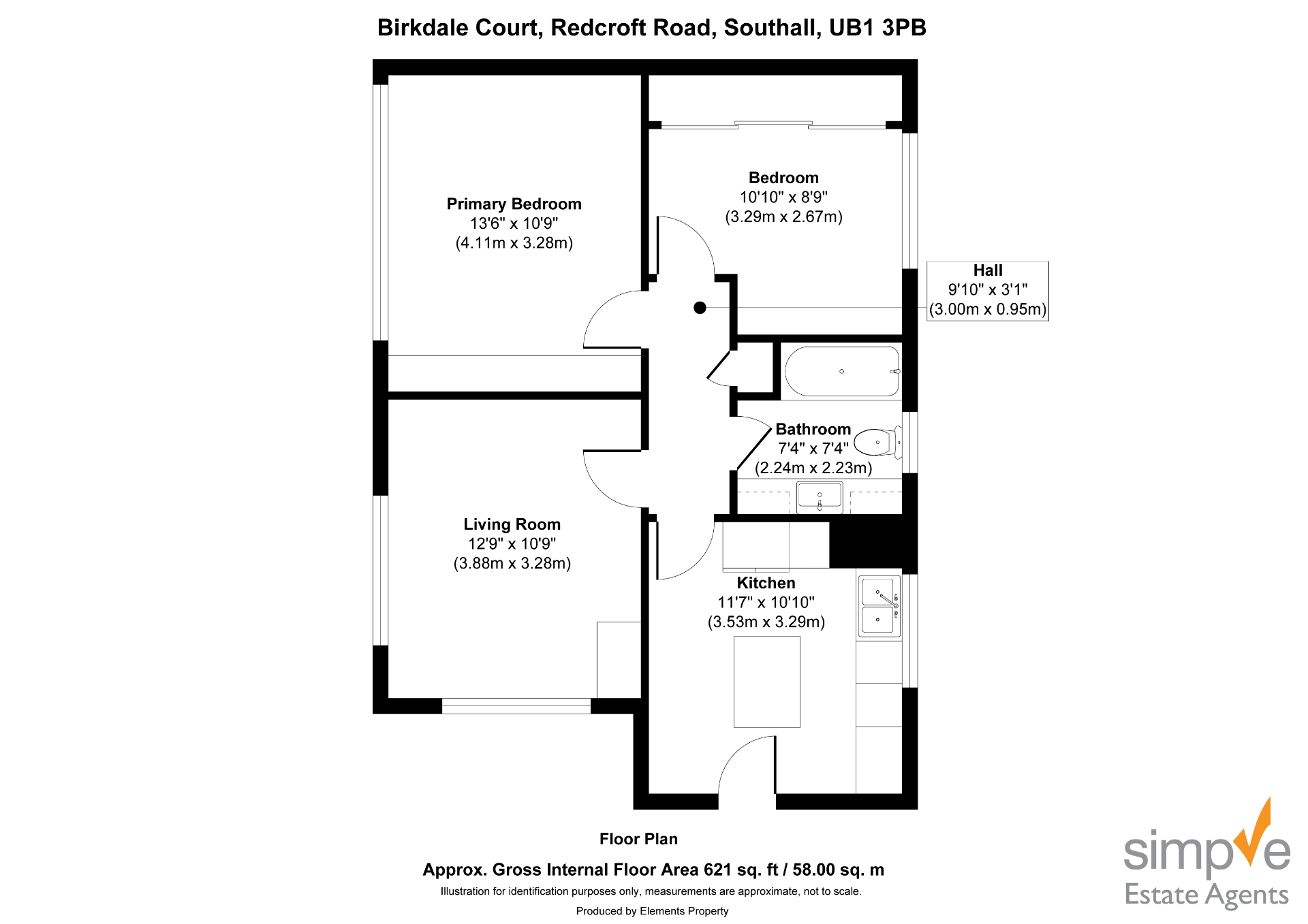 2, Birkdale Court, Southall floorplan