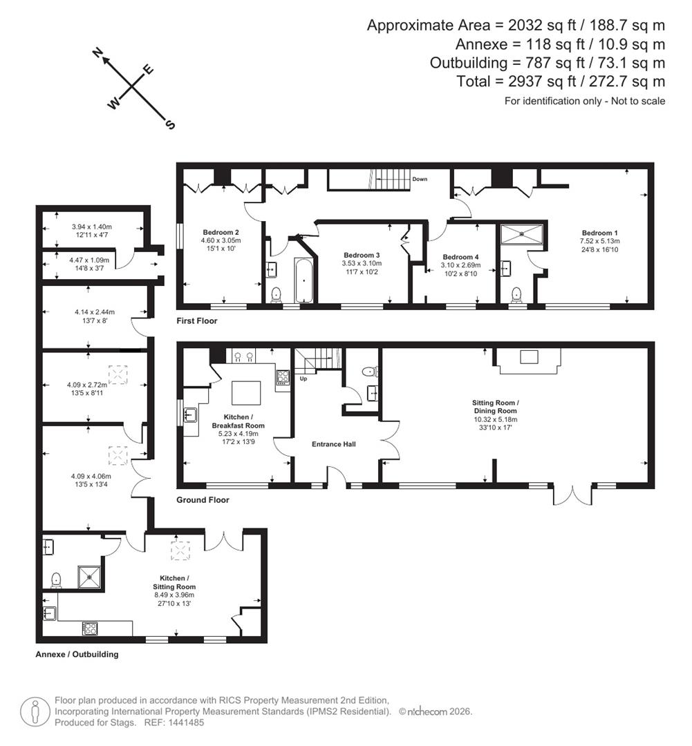 Wagtail Barn, Dowlands, Lyme Regis floorplan