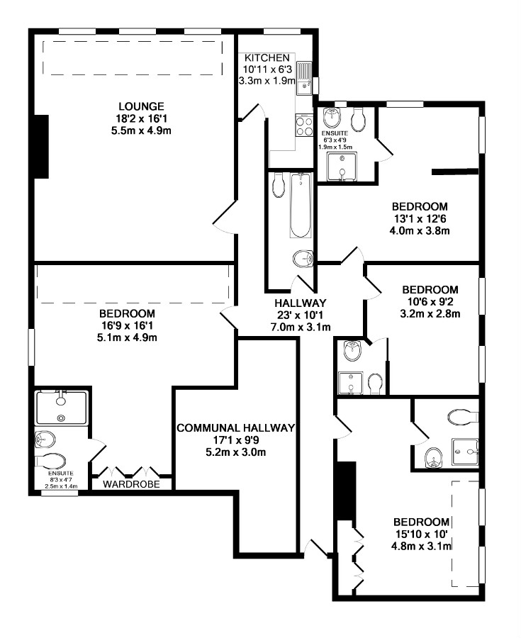 Clarendon Road, Leeds floorplan