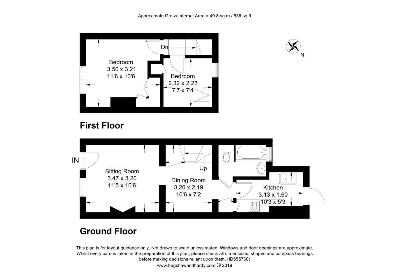 2 Bedrooms Terraced house for sale in The Common, Cranleigh GU6