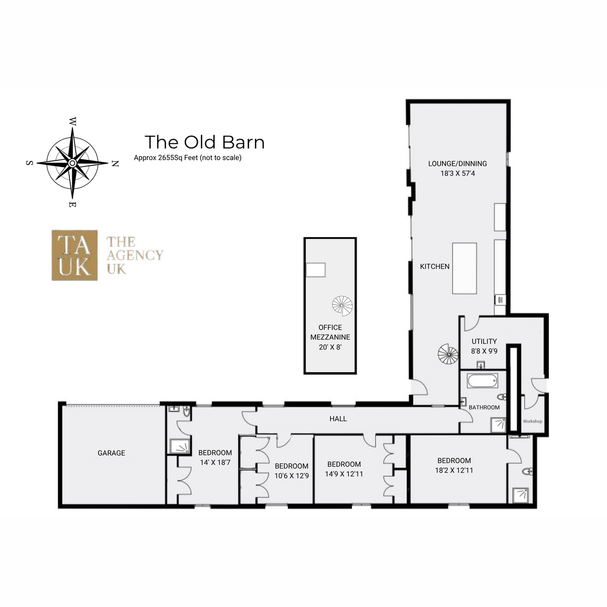 Flat The Old Barn, 12, Main Street, Timberland floorplan