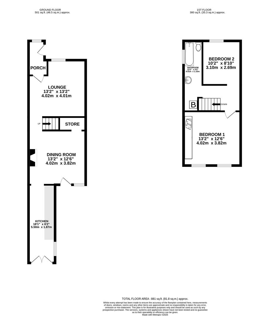 6, Church Street, Chesterfield floorplan