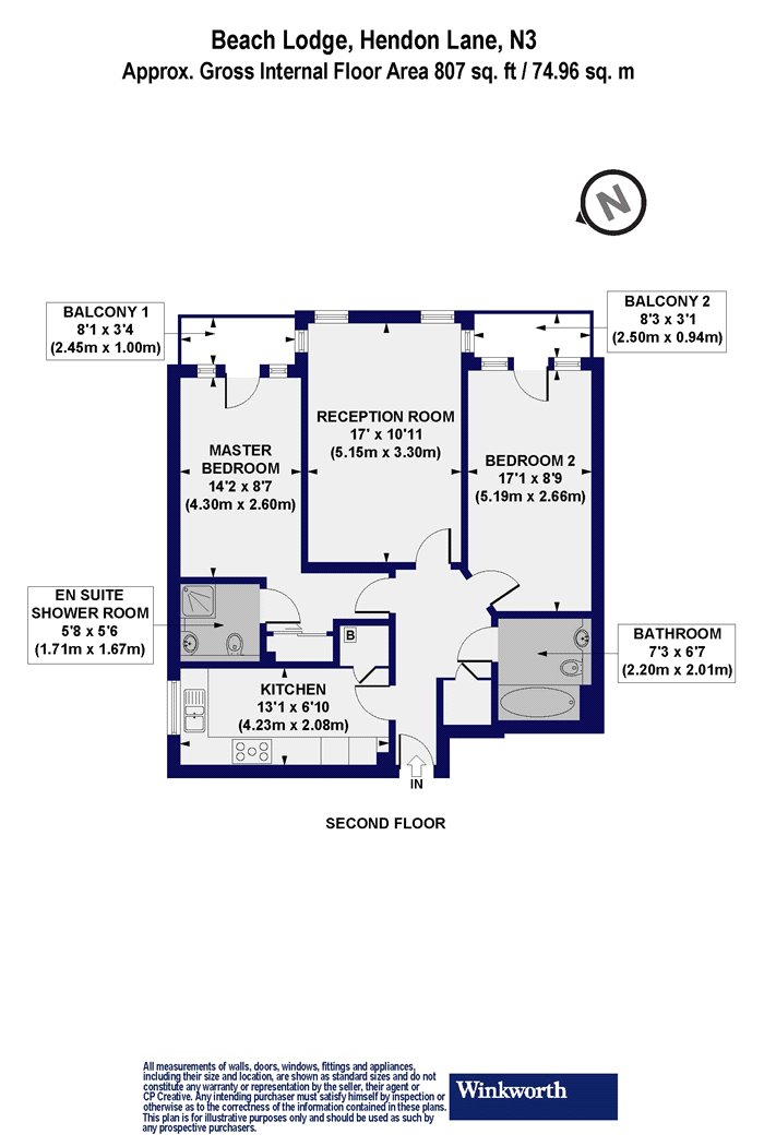 Flat 6,, Beach Lodge, Finchley floorplan