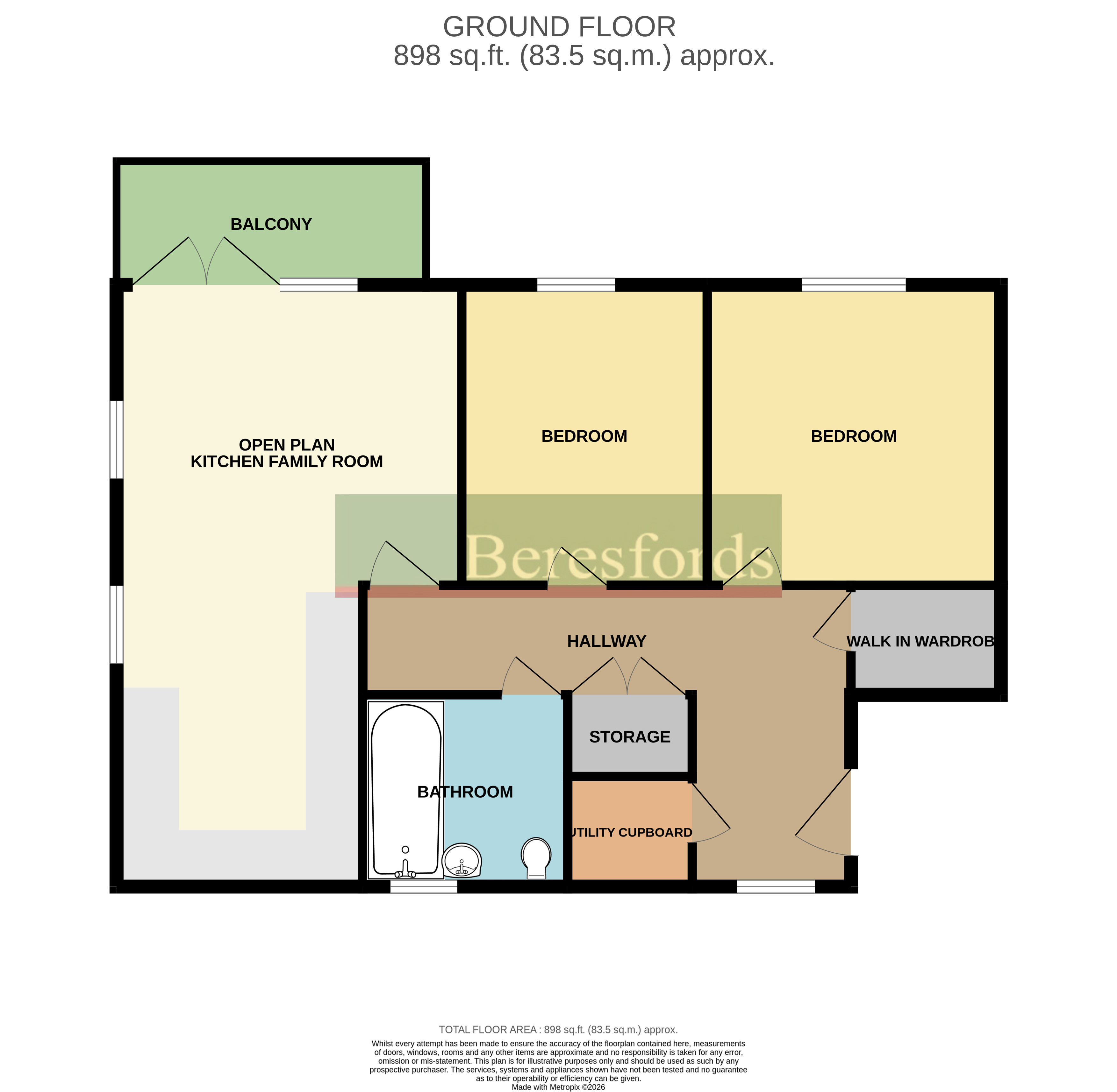Flat 10, Barwell House, 5, Gladiator Way, Hornchurch floorplan