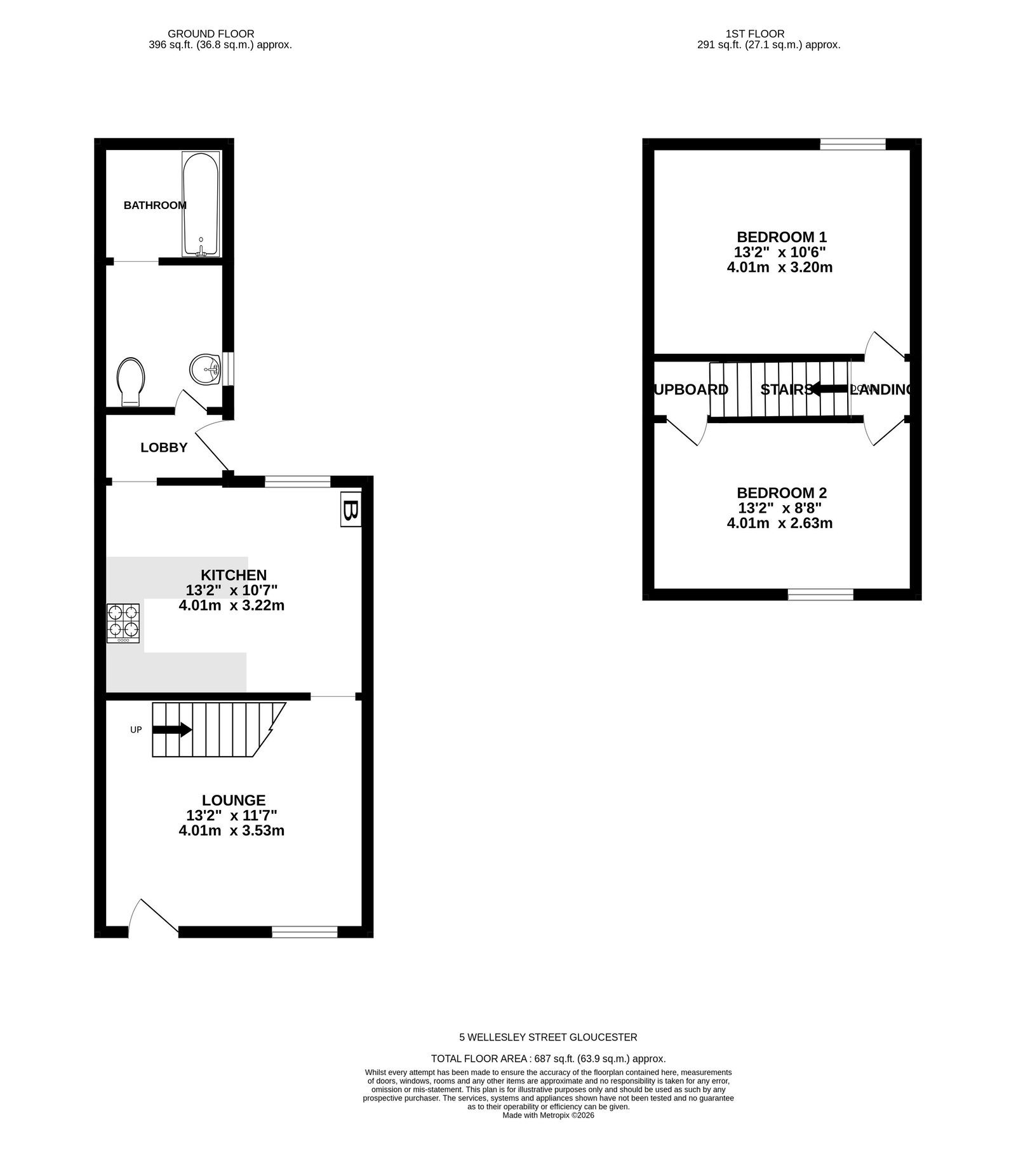 5, Wellesley Street, Gloucester floorplan