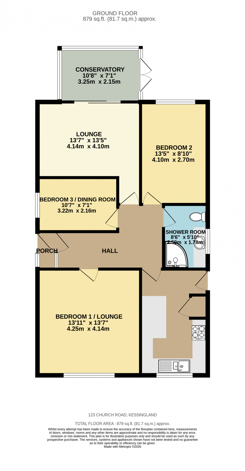 123 Church Road, Kessingland, Lowestoft floorplan