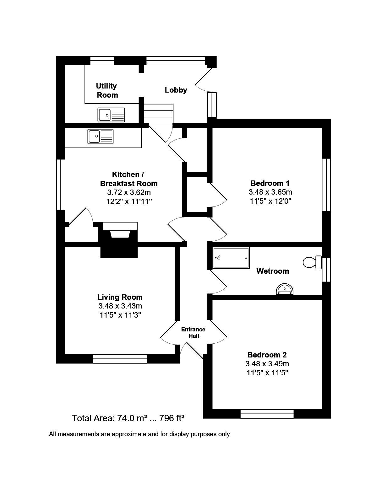 2 Bedrooms Detached bungalow for sale in Longfurlong Lane, Long Furlong, Tetbury GL8