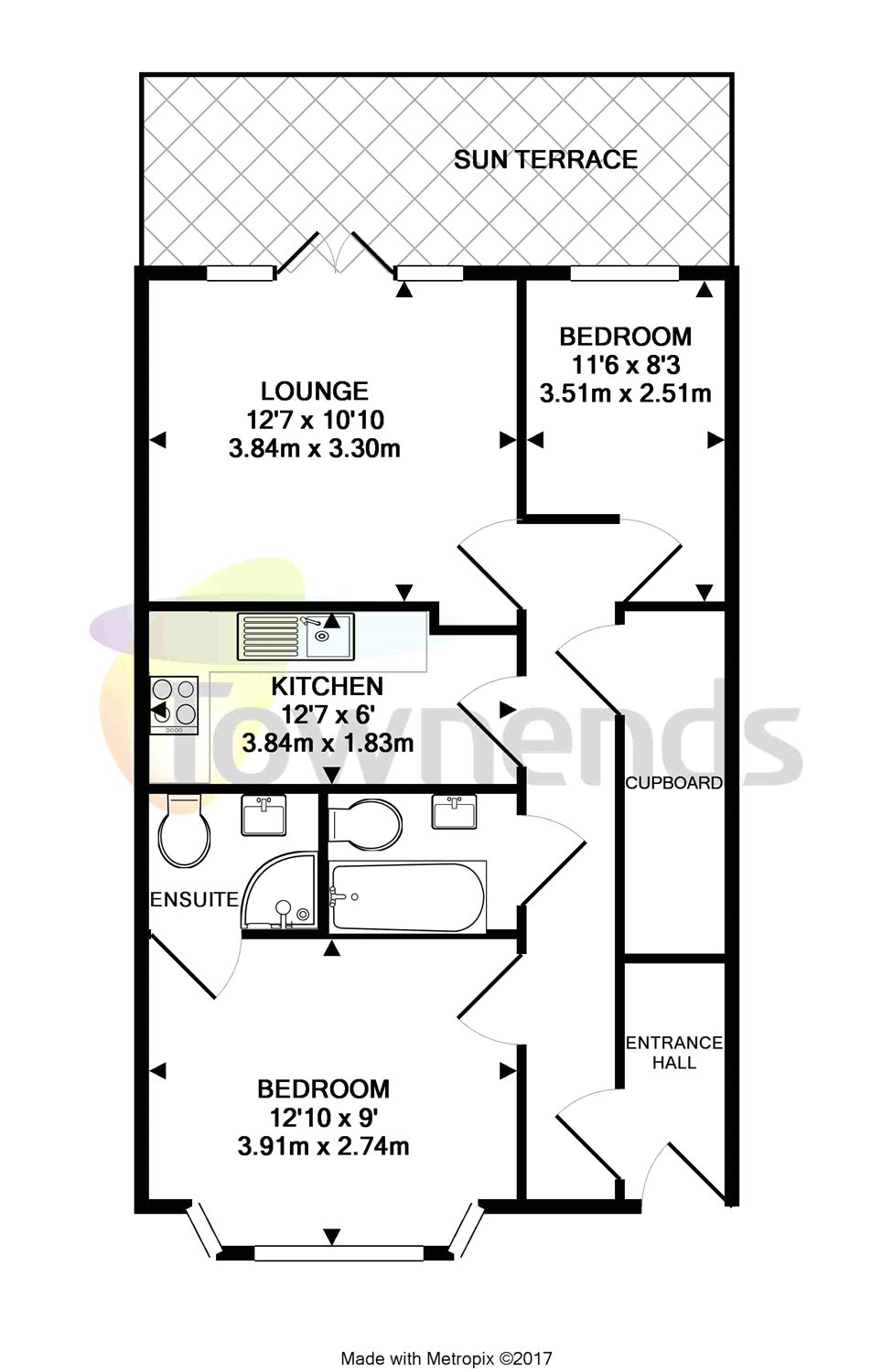 2 Bedrooms Flat to rent in Queens Road, Guildford GU1