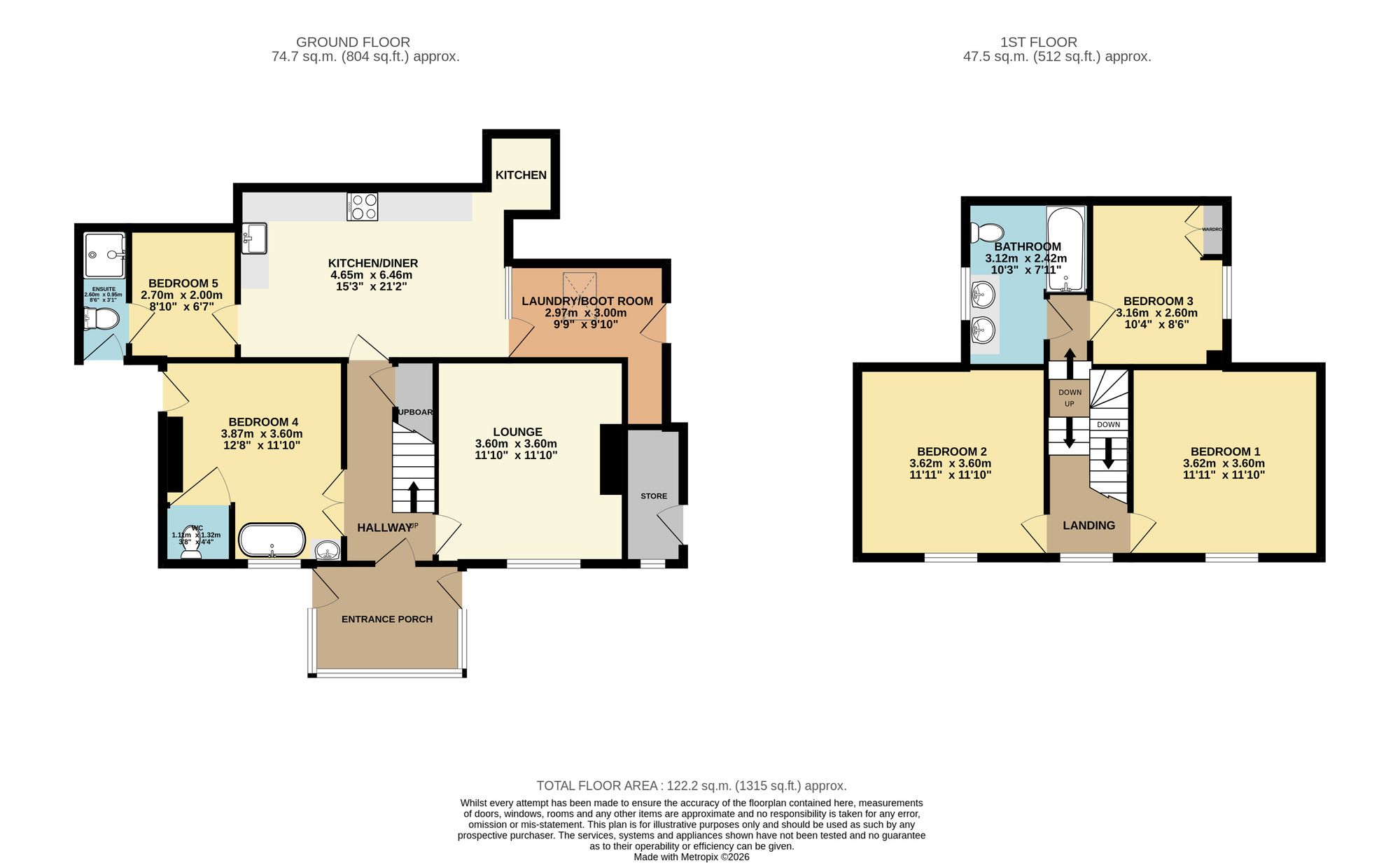 56 Bakewell Road, Matlock floorplan
