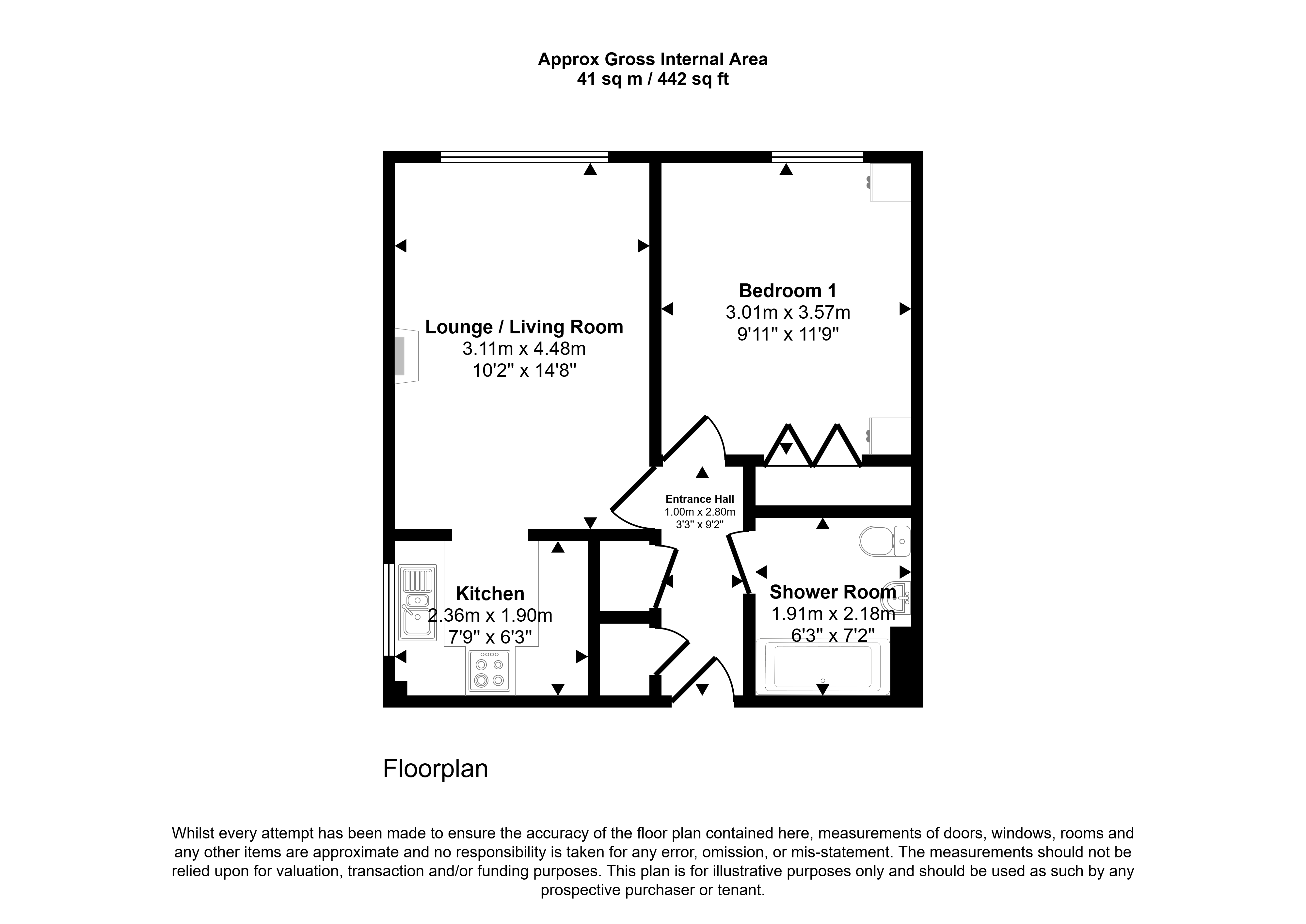 12, Belloc Close, Crawley floorplan